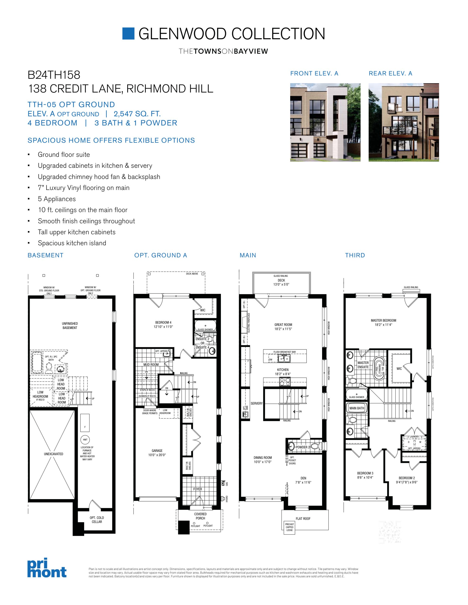 TTH-05 Elev A Lot 158 plan preview