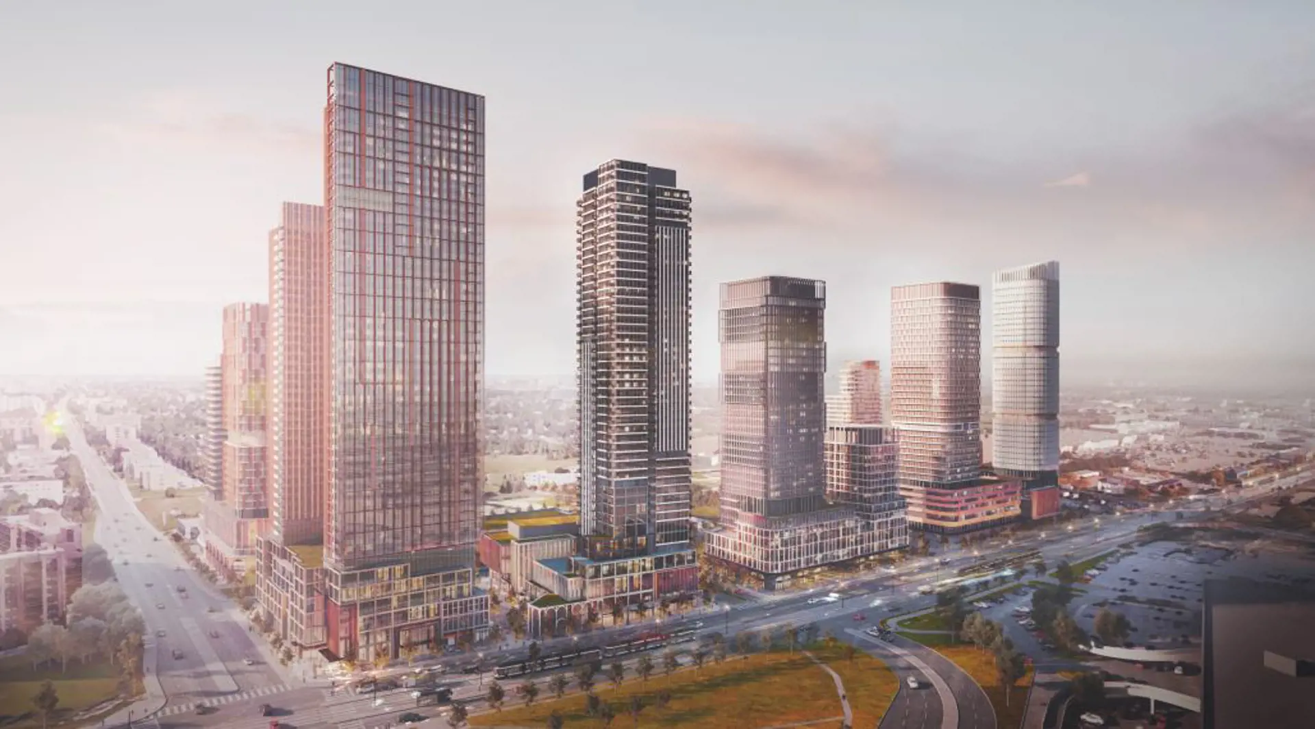 Golden Mile Shopping Centre Redevelopment, Toronto. Artist’s rendering.