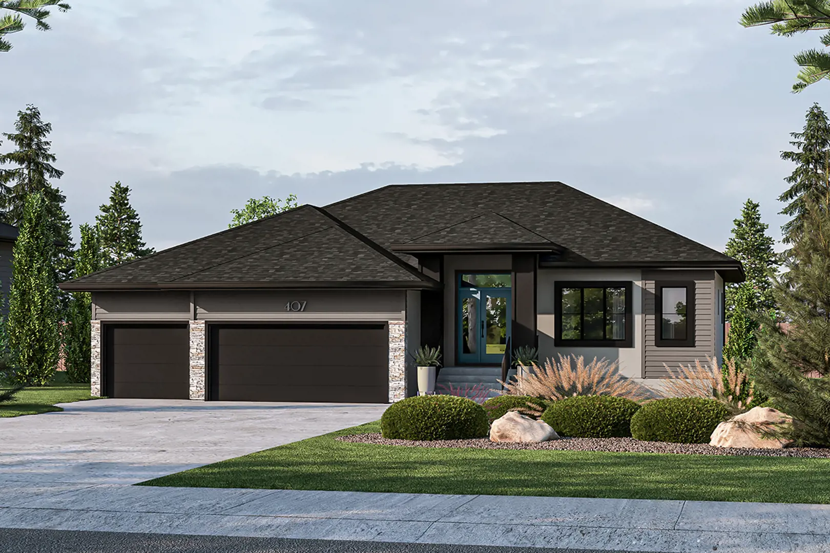 Grande Pointe Meadows, Grande Pointe. Artist’s rendering.