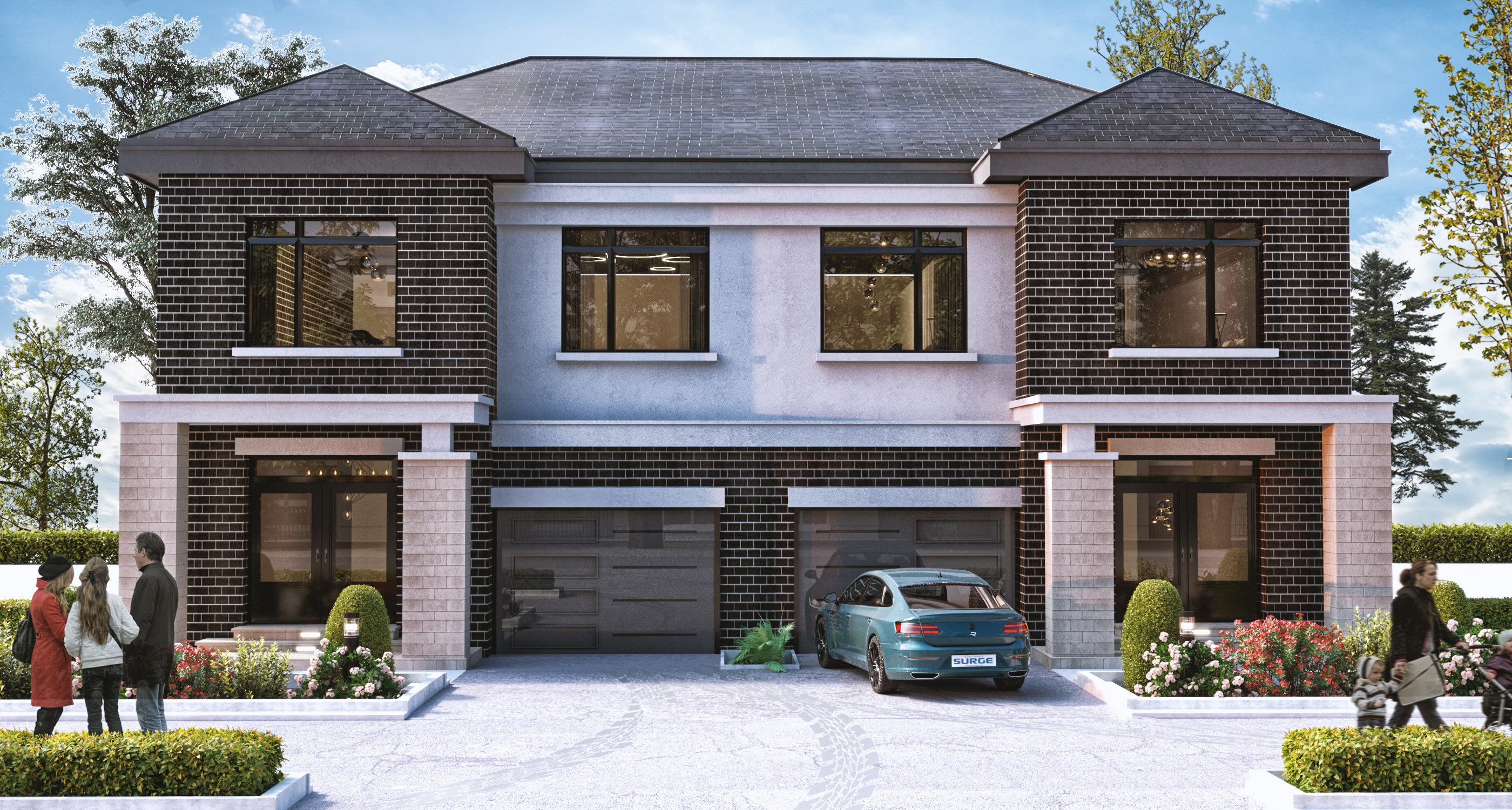 25' Semi-Detached - Elevation B plan preview