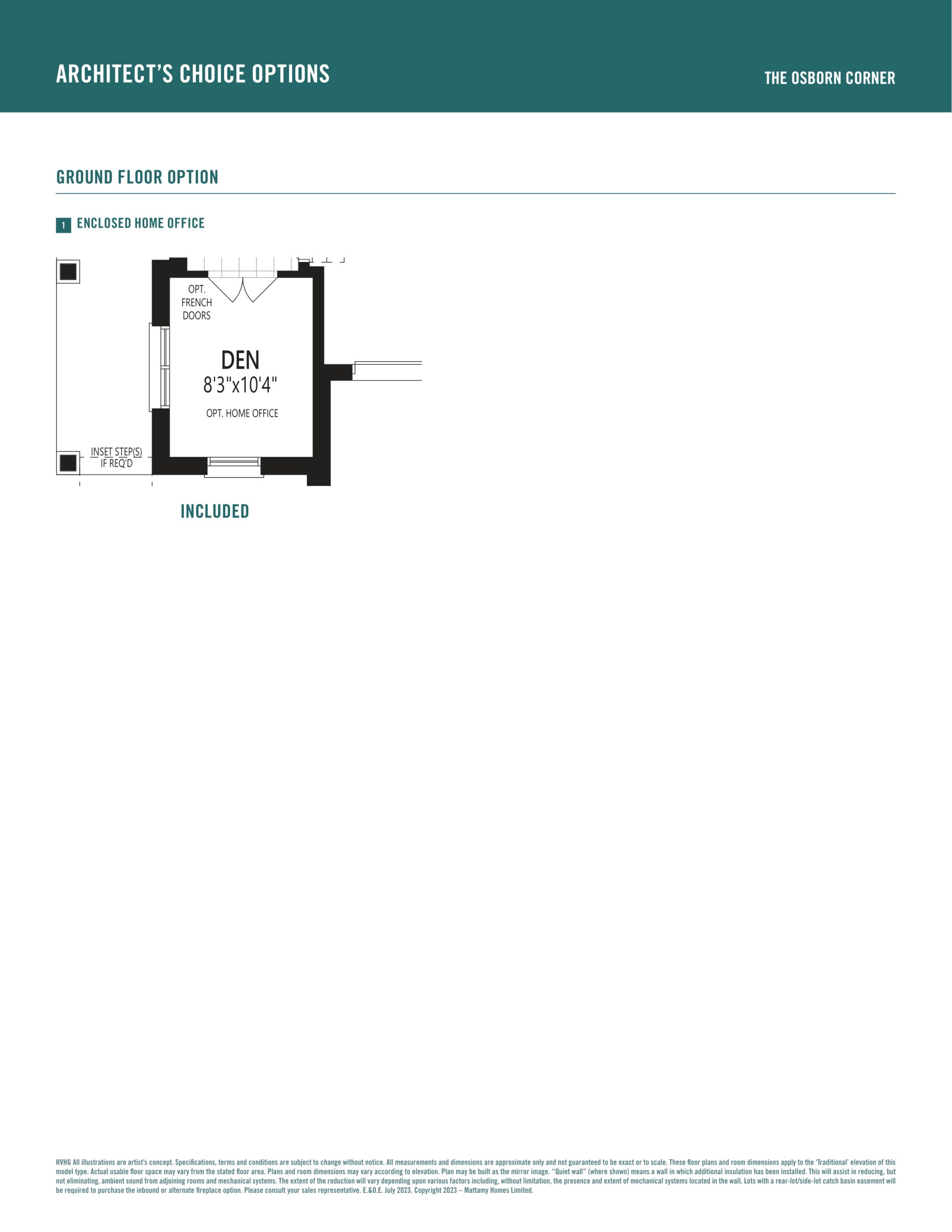 The Osborn - Corner (Ground Floor Option) plan preview