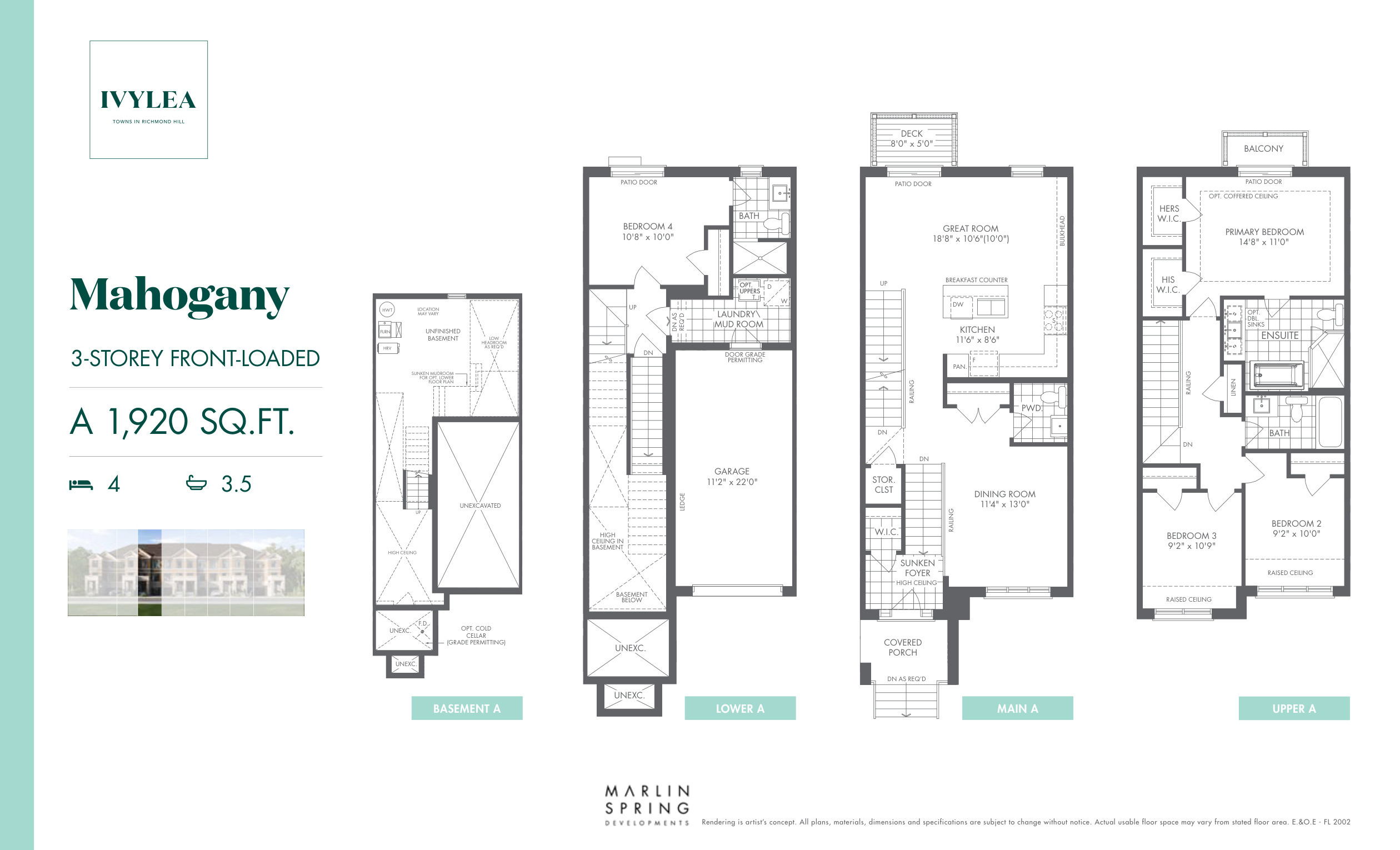 New Release - Mahogany A - Guest Layout - 1920 SF plan preview