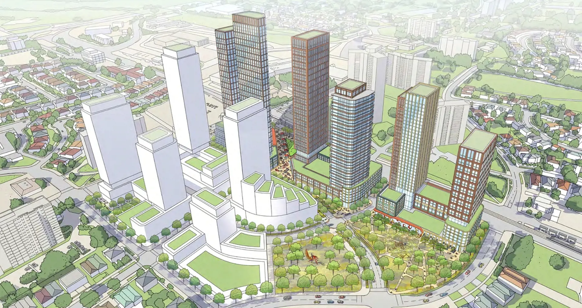 Jane and Finch Mall Redevelopment - Phase 1, Toronto. Artist’s rendering.