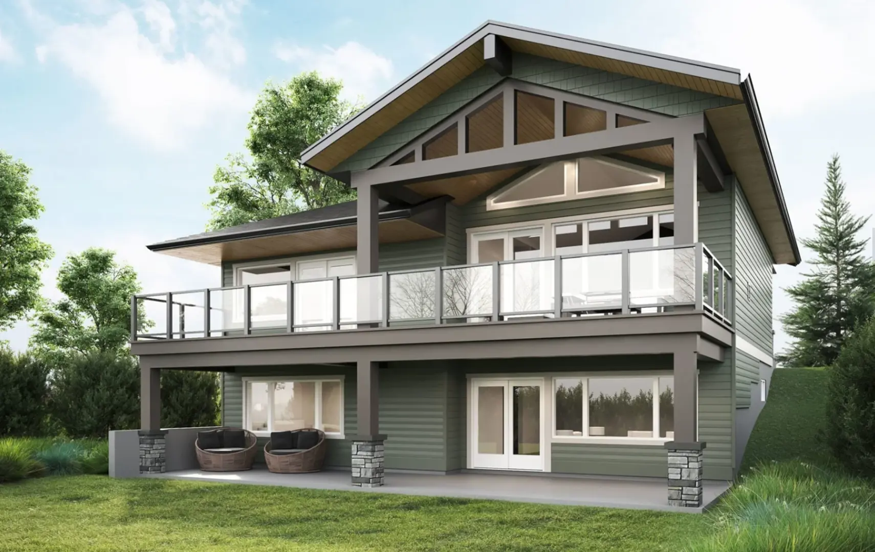 Jensen Lakes, Exterior