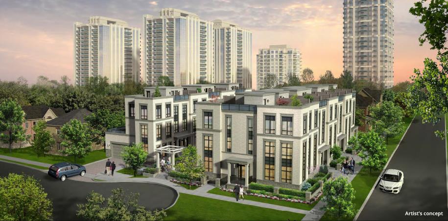 Kenneth & Holmes Urban Townhomes, Toronto. Artist’s rendering.
