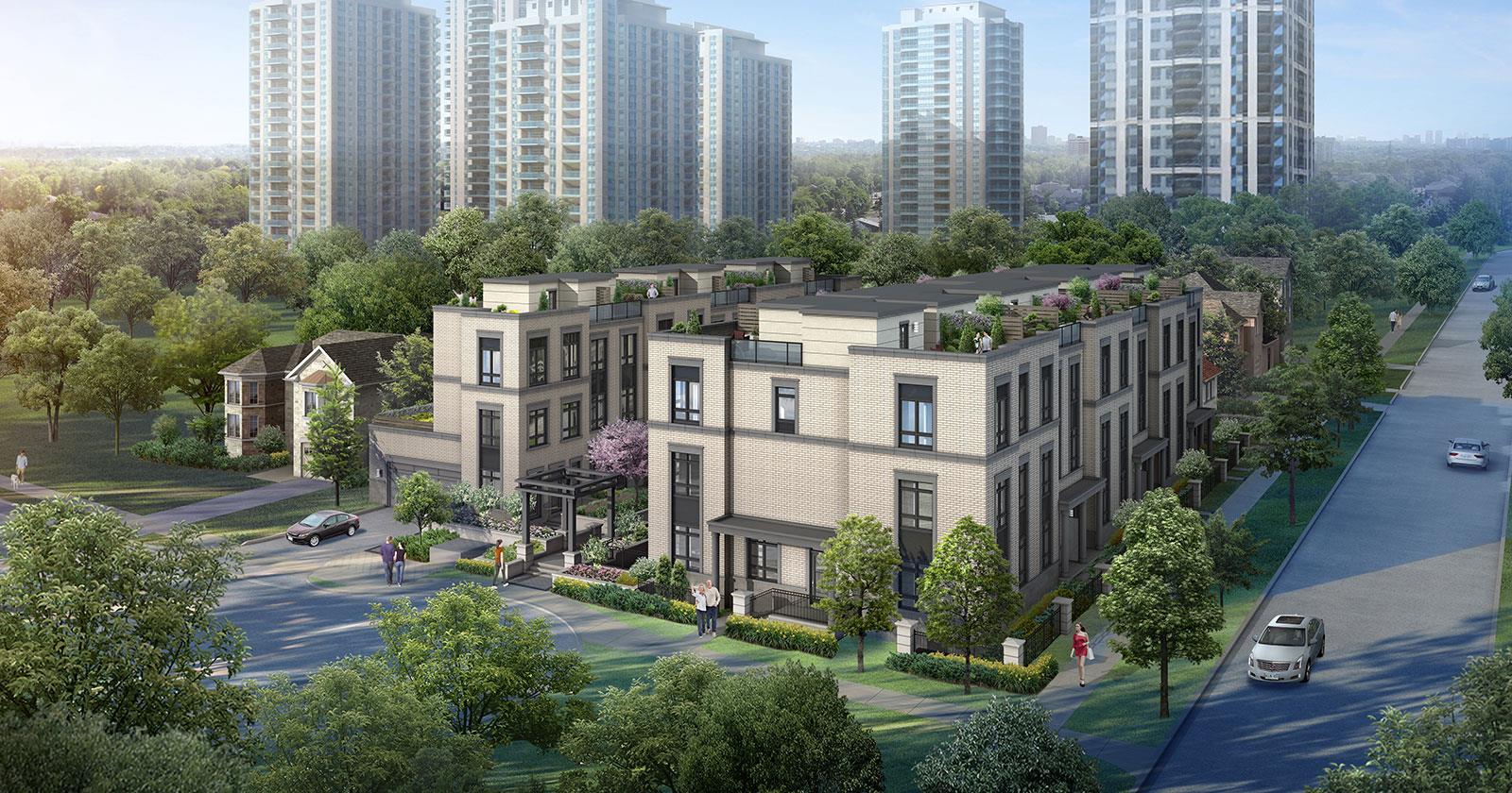 Kenneth & Holmes Urban Townhomes rendering 4
