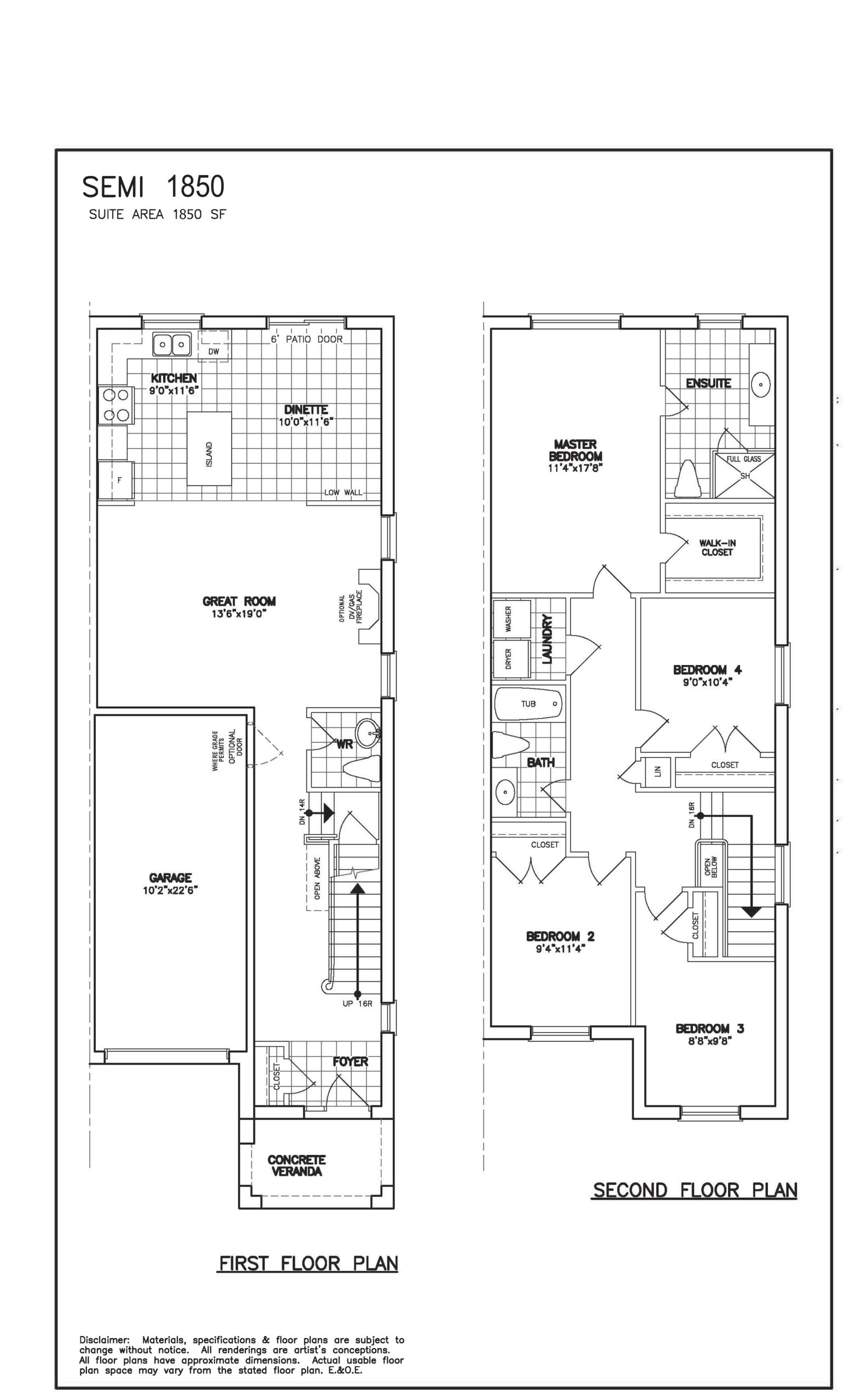 Semi 1850 (1st / 2nd floor) plan preview