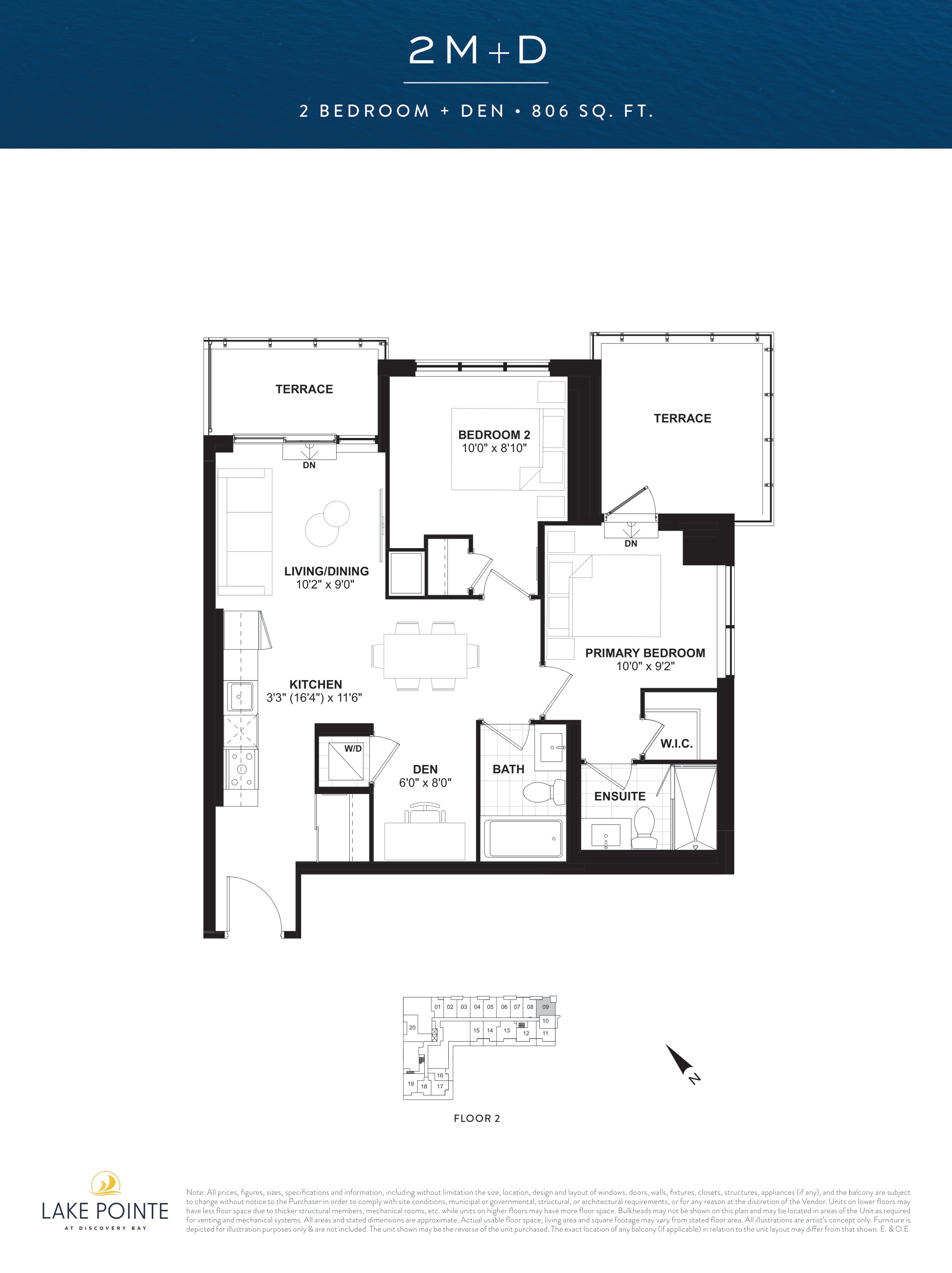 2M+D floor plan