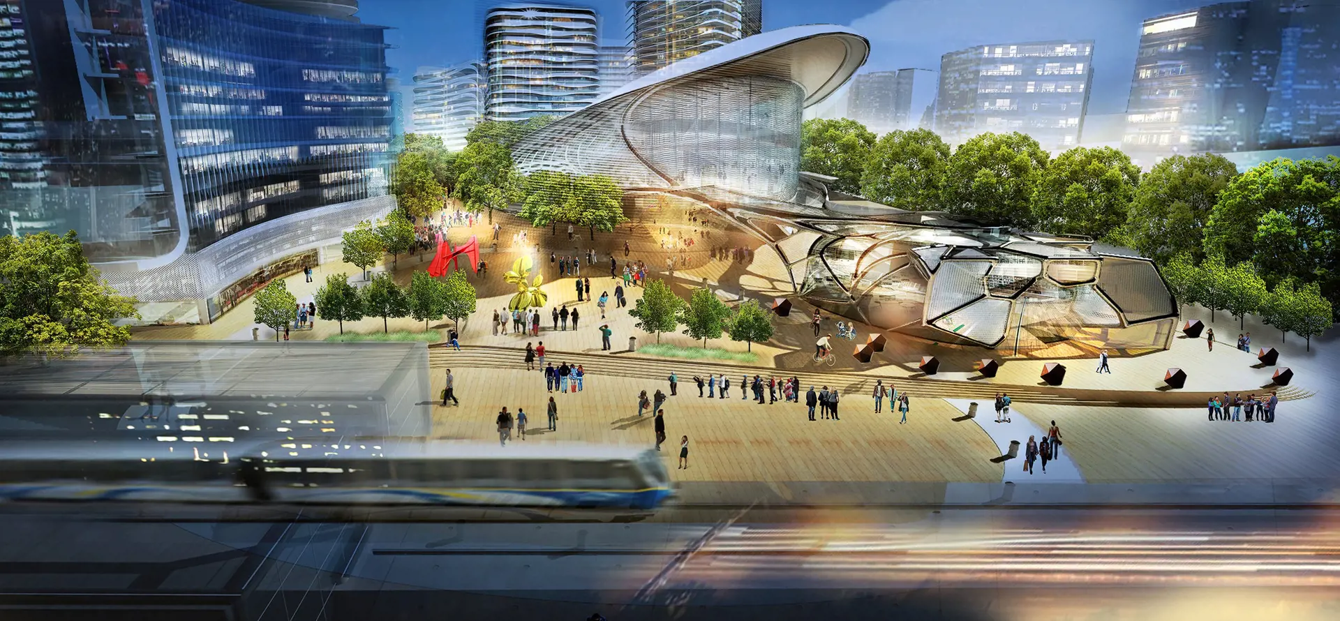 Lansdowne - Tower 2 Plaza Exterior Rendering