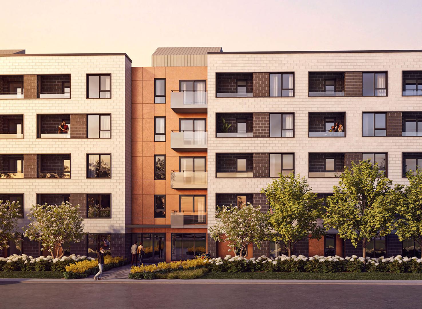 Les Cours Bellerive – Phase 1 Condos, Montréal. Artist’s rendering.