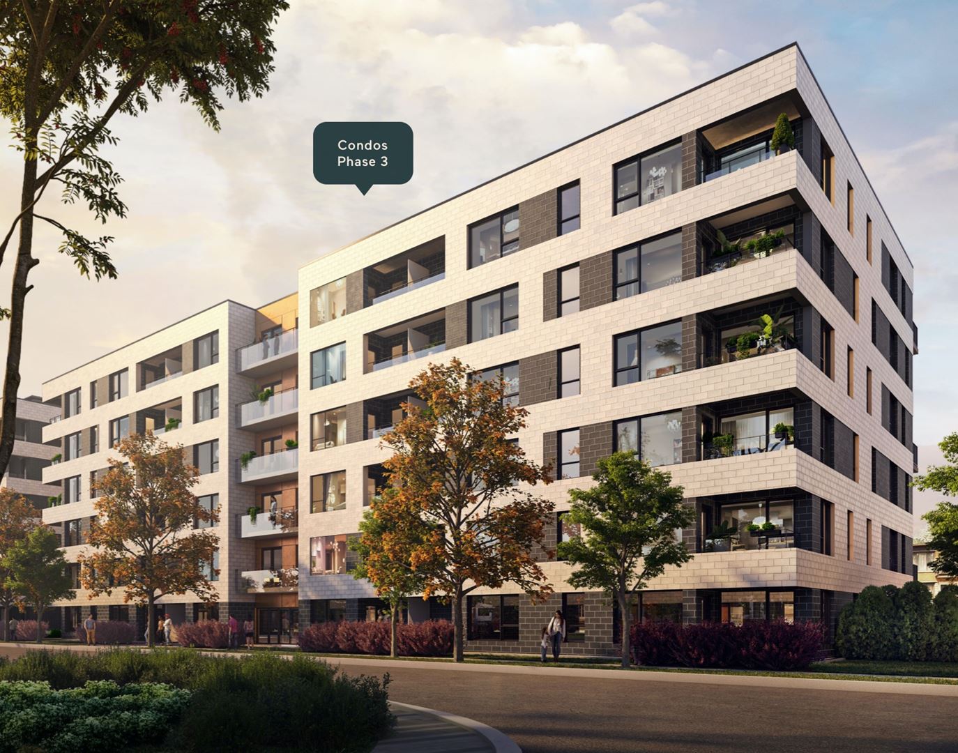 Les Cours Bellerive – Phase 3 Condos, Montréal. Artist’s rendering.