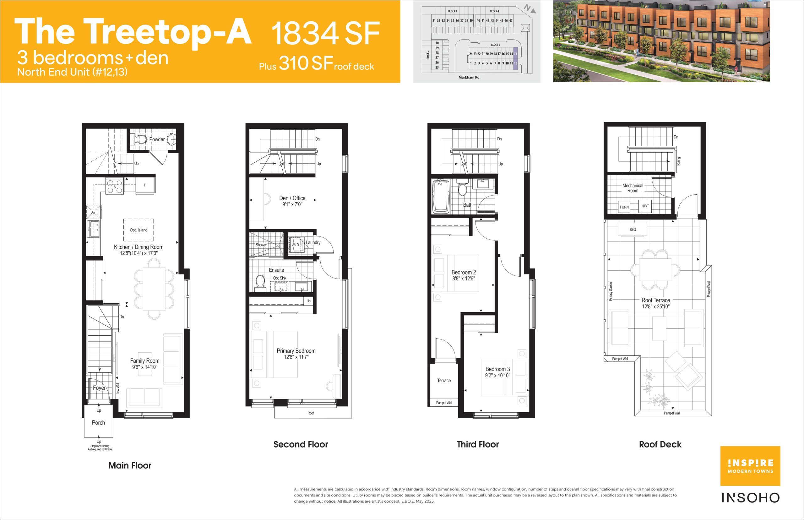 The Treetop-A North End Unit plan preview