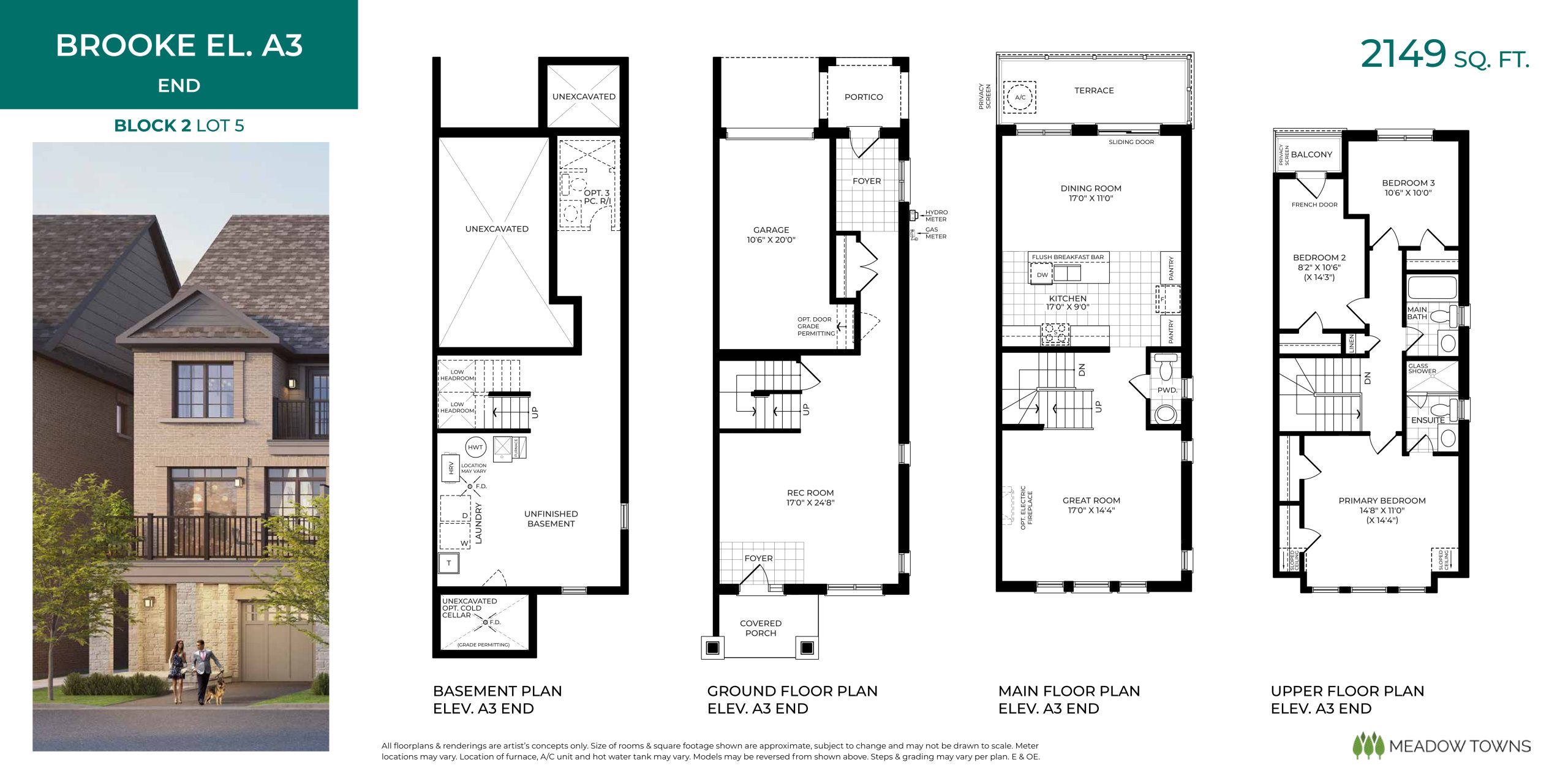 Brooke El. A3 (End) plan preview
