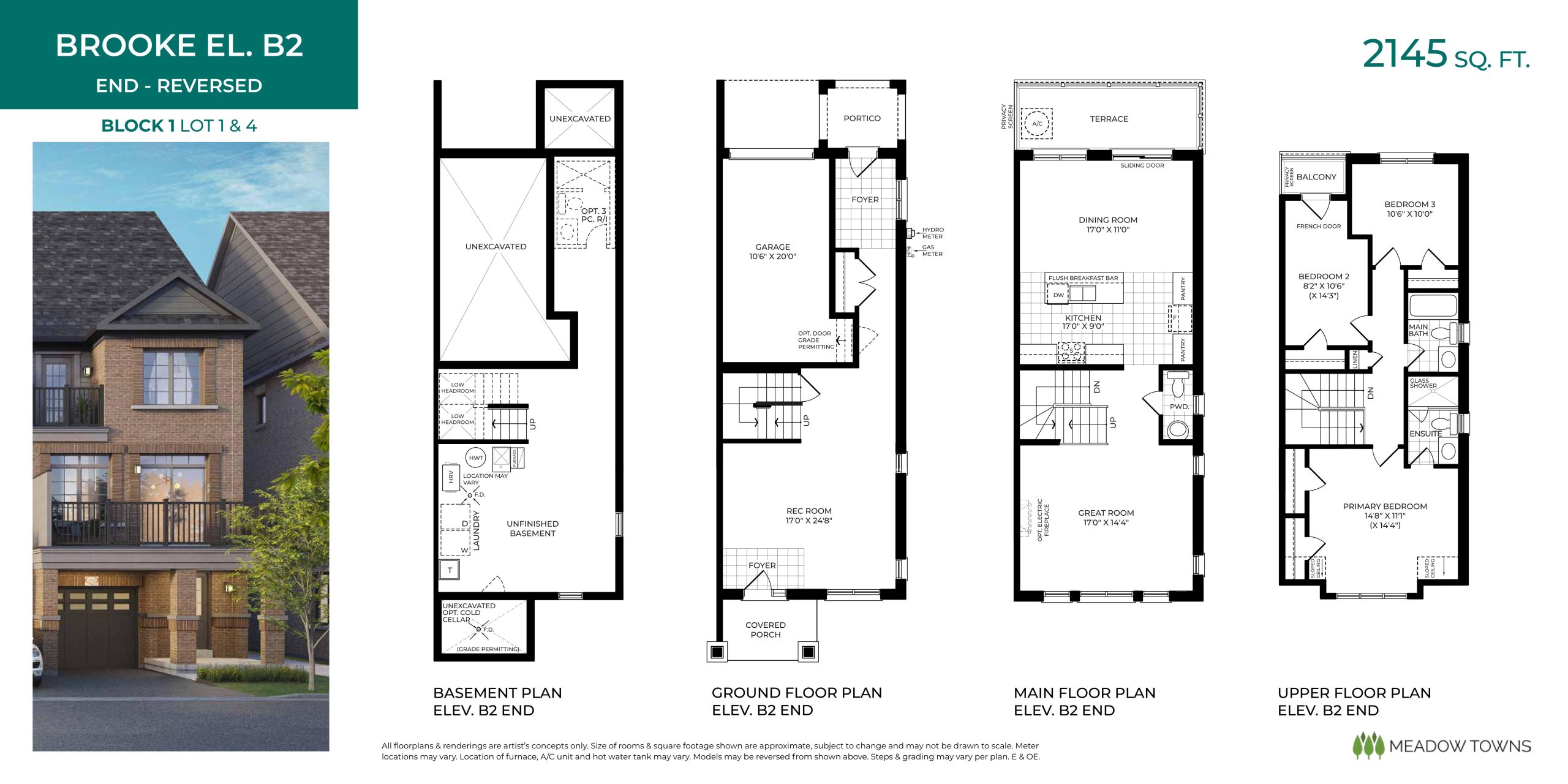 Brooke El. B2 (End - Reversed) plan preview