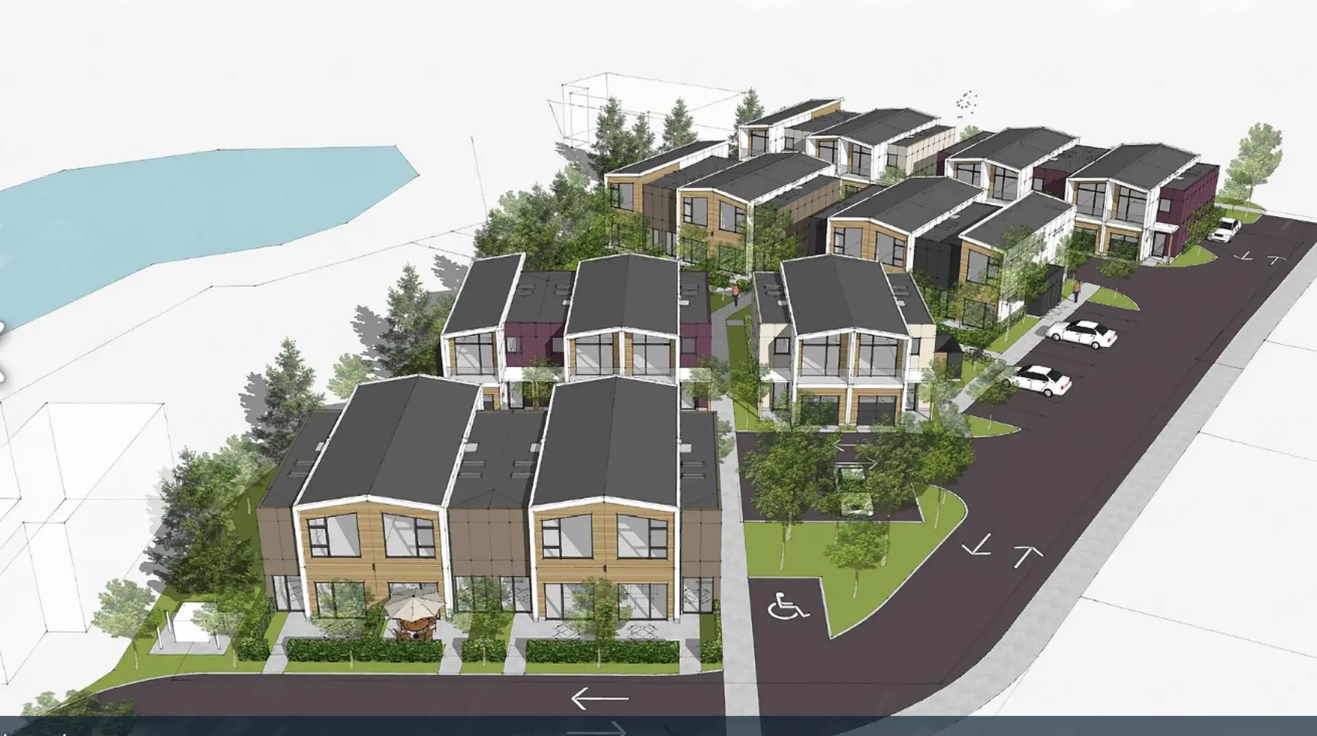 Menzies Ridge Estates - Townhomes, Nanaimo. Artist’s rendering.
