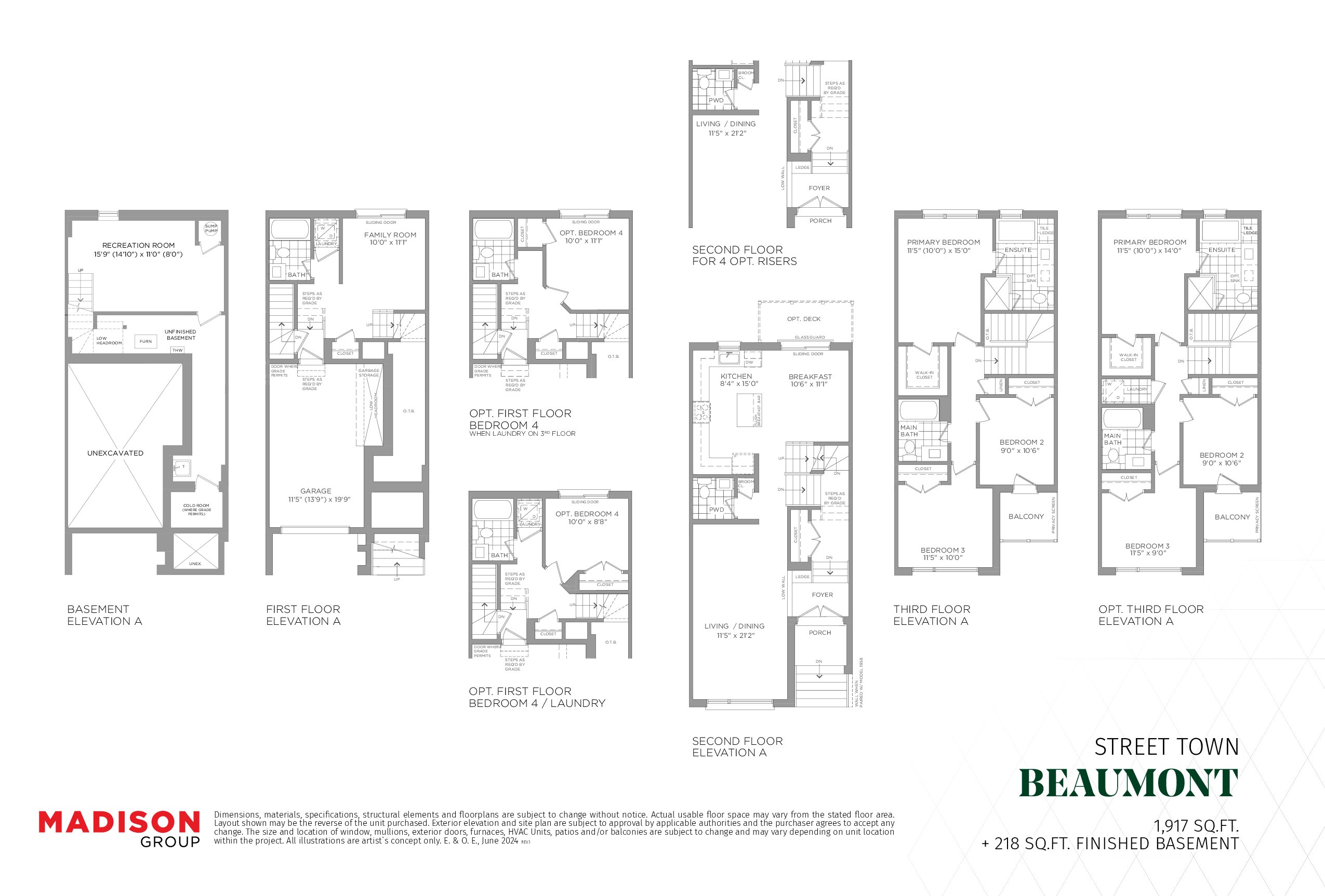 Beaumont w/BSMT. (4 Bed) plan preview