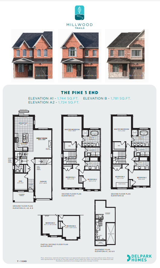 The Pine 3 End - A1 floor plan