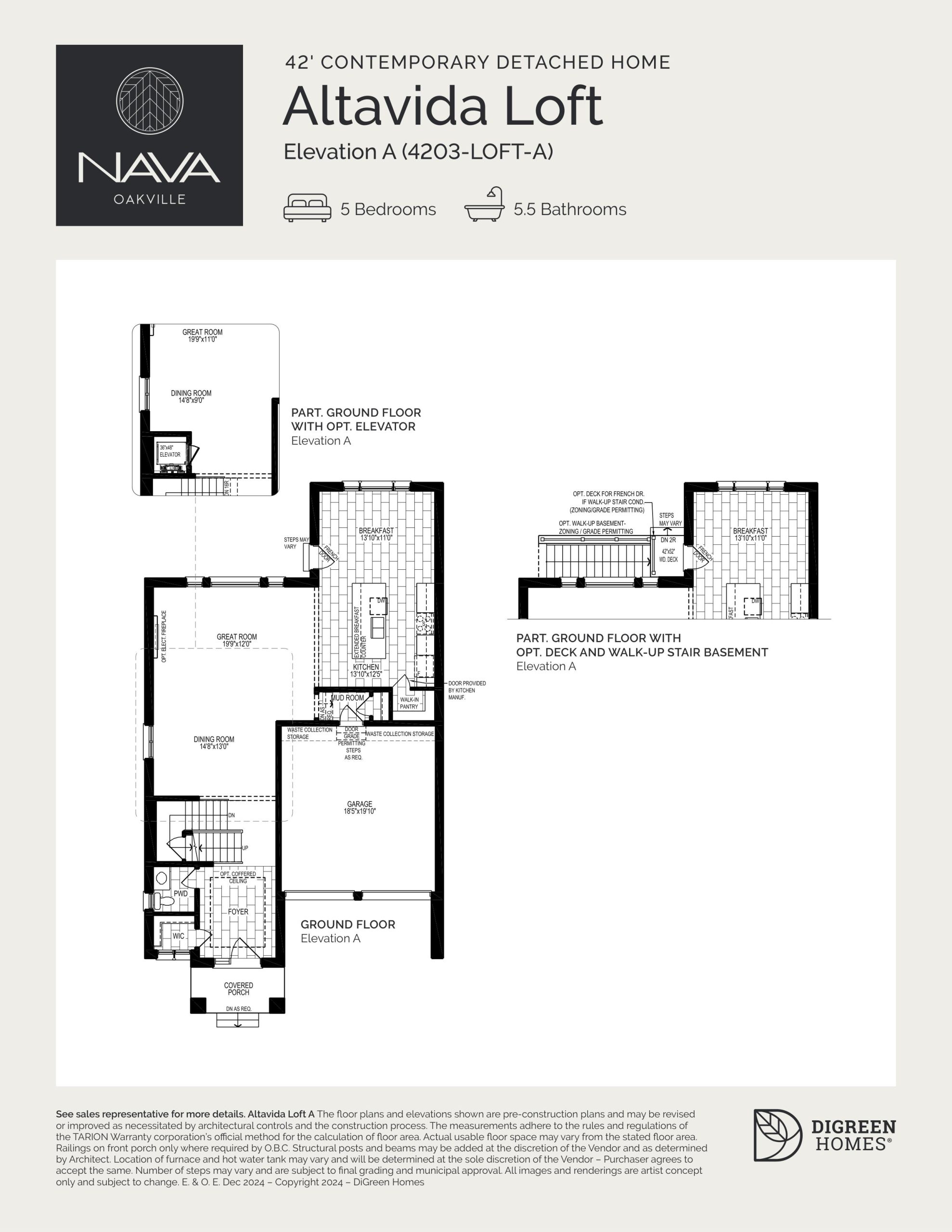Altavida Loft Elevation A plan preview
