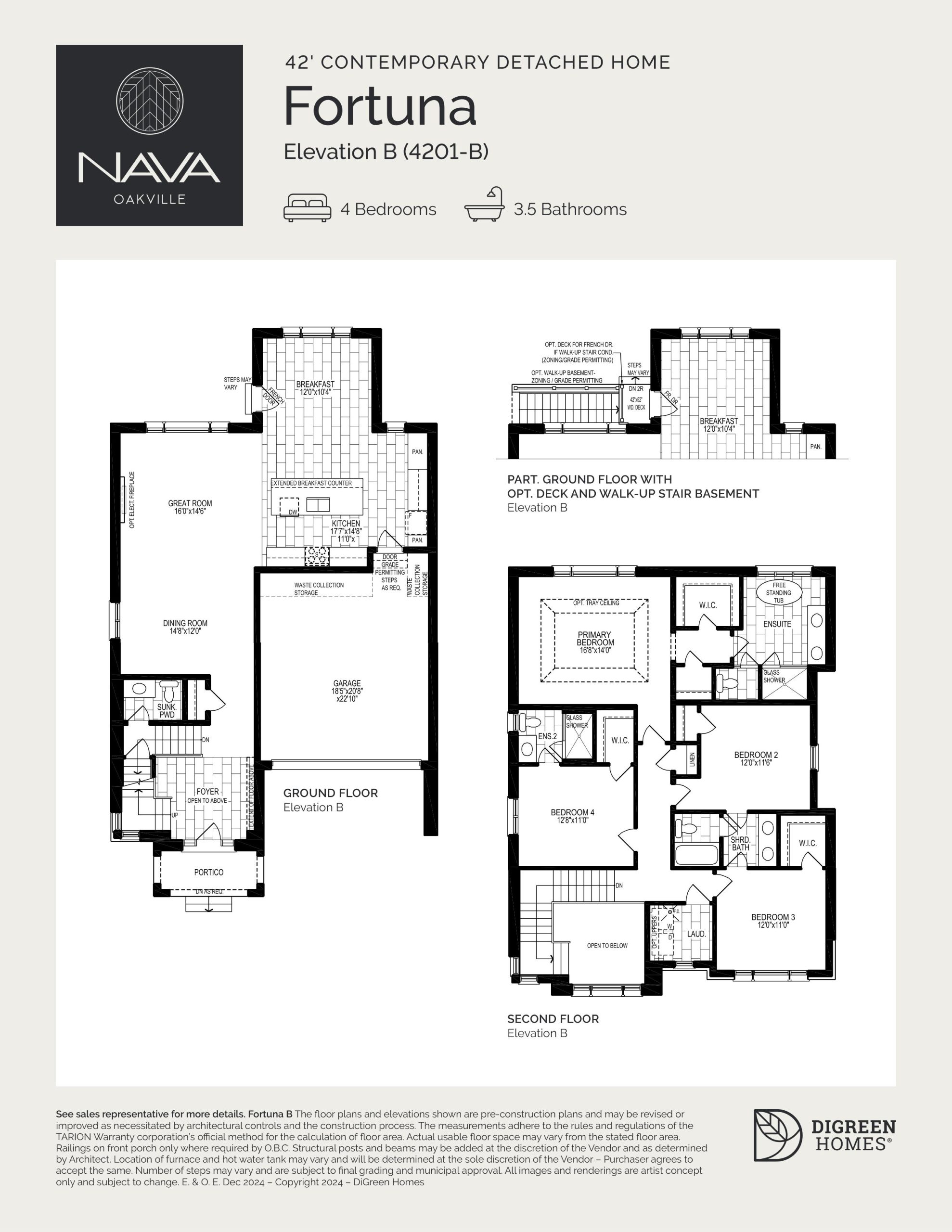 Fortuna Elevation B plan preview