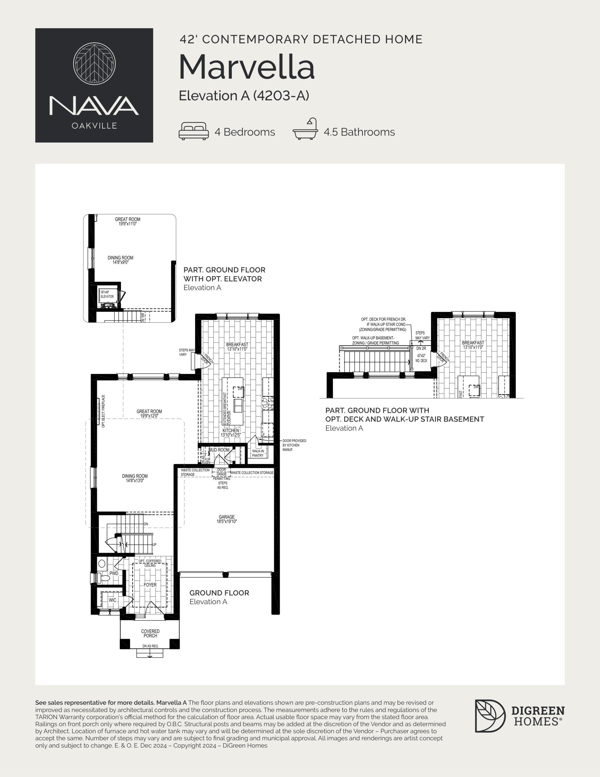 Marvella Elevation A plan preview
