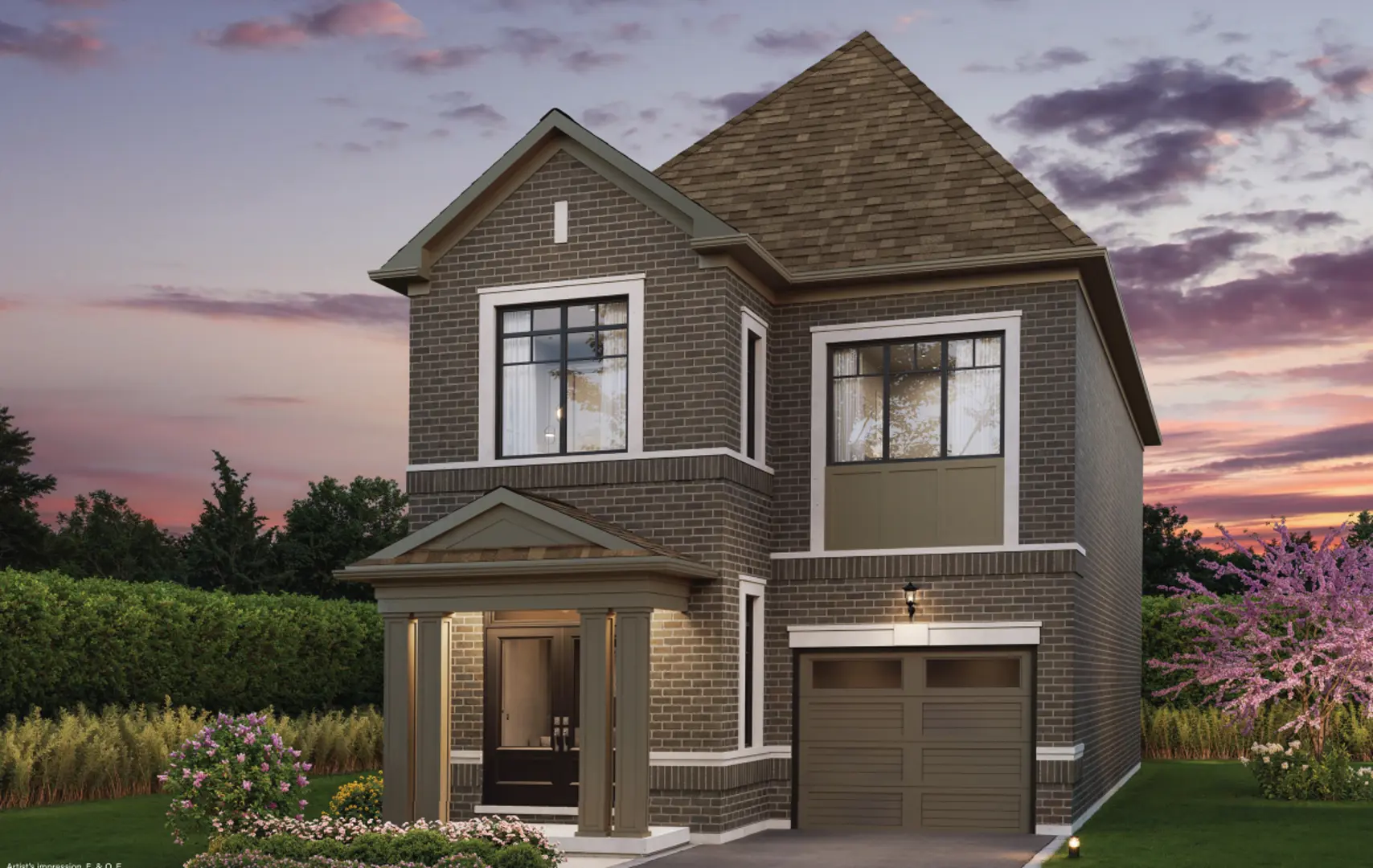 Oakpointe by Great Gulf - Phase 2 - Single-Family Home, Oakville. Artist’s rendering.