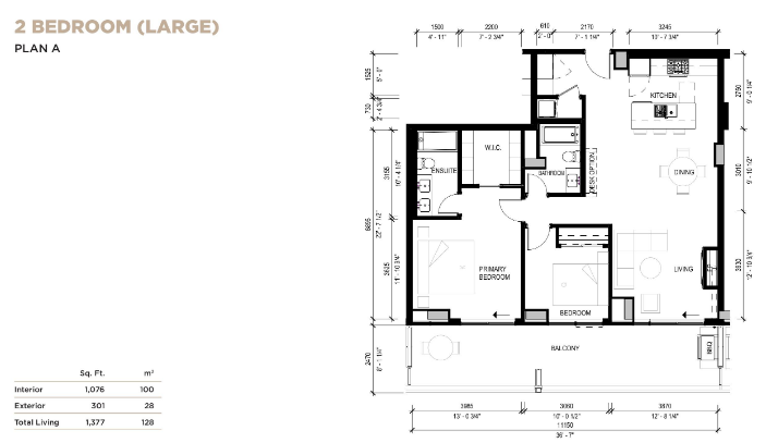 Plan A (2BR Large) plan preview