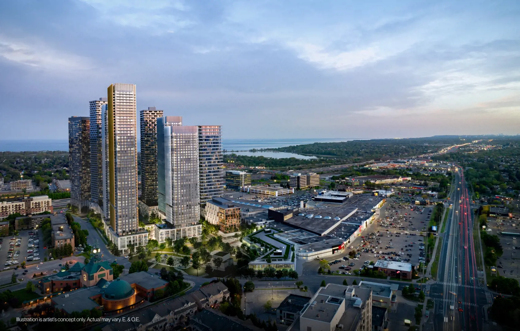 Pickering City Centre - Tower 1 & 2, Pickering. Artist’s rendering.