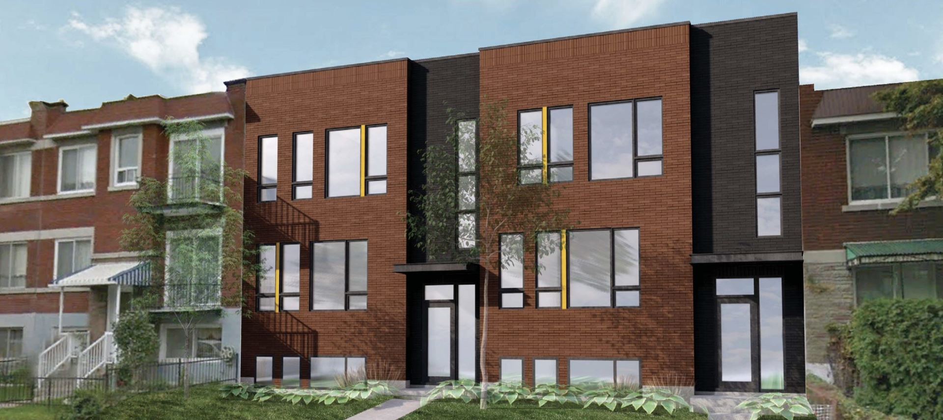 Projet Construction Parc-Ex Condos, Montréal. Artist’s rendering.