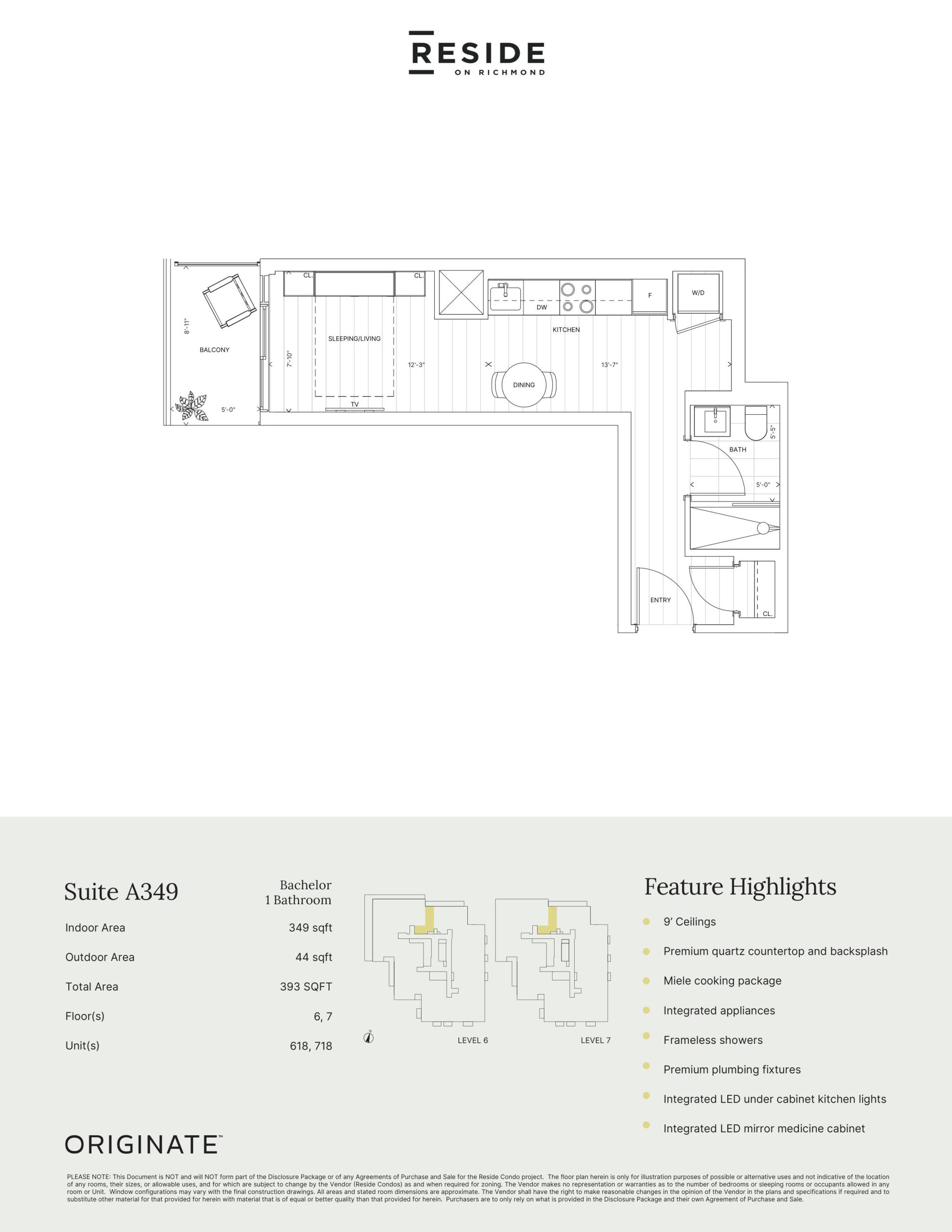 Suite A349 plan preview
