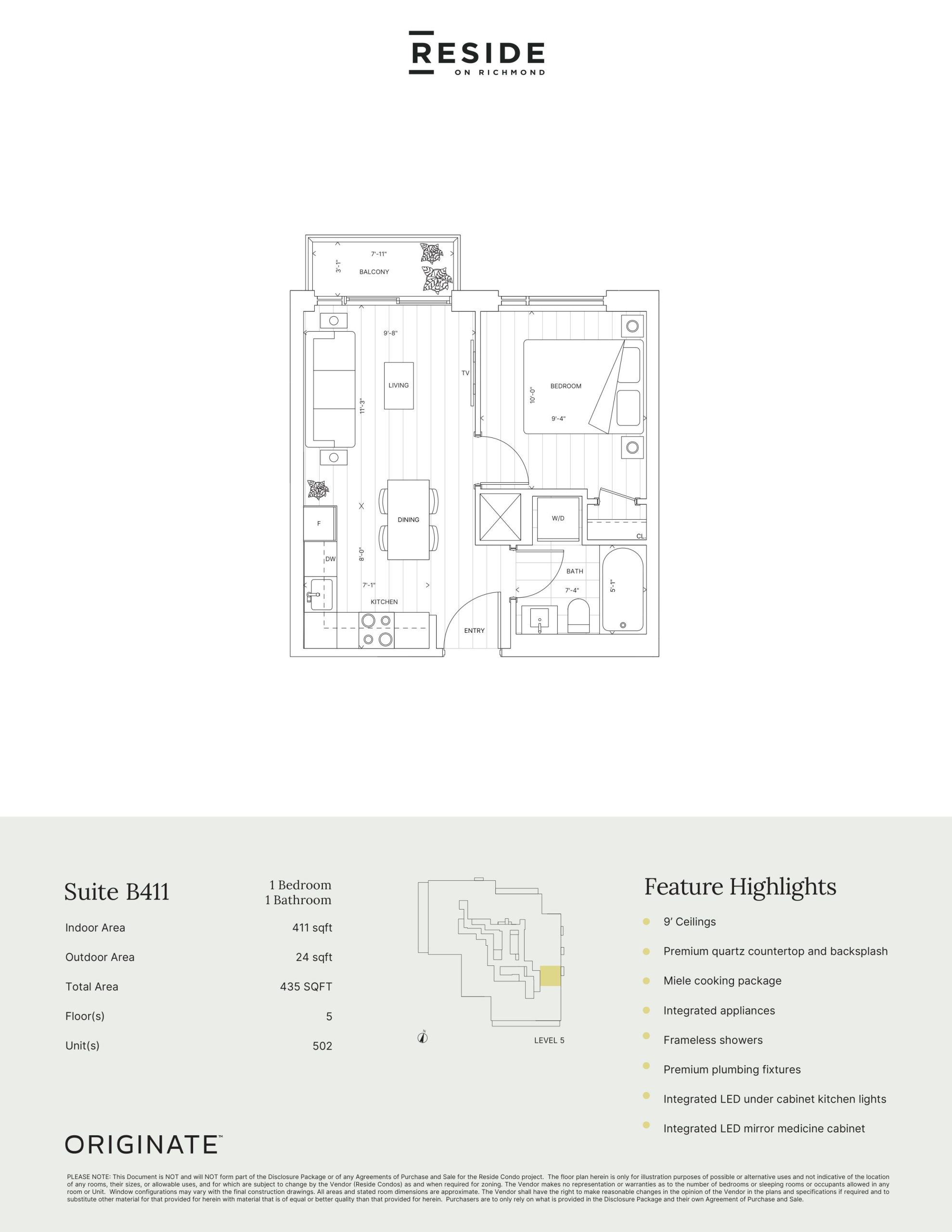 Suite B411 plan preview
