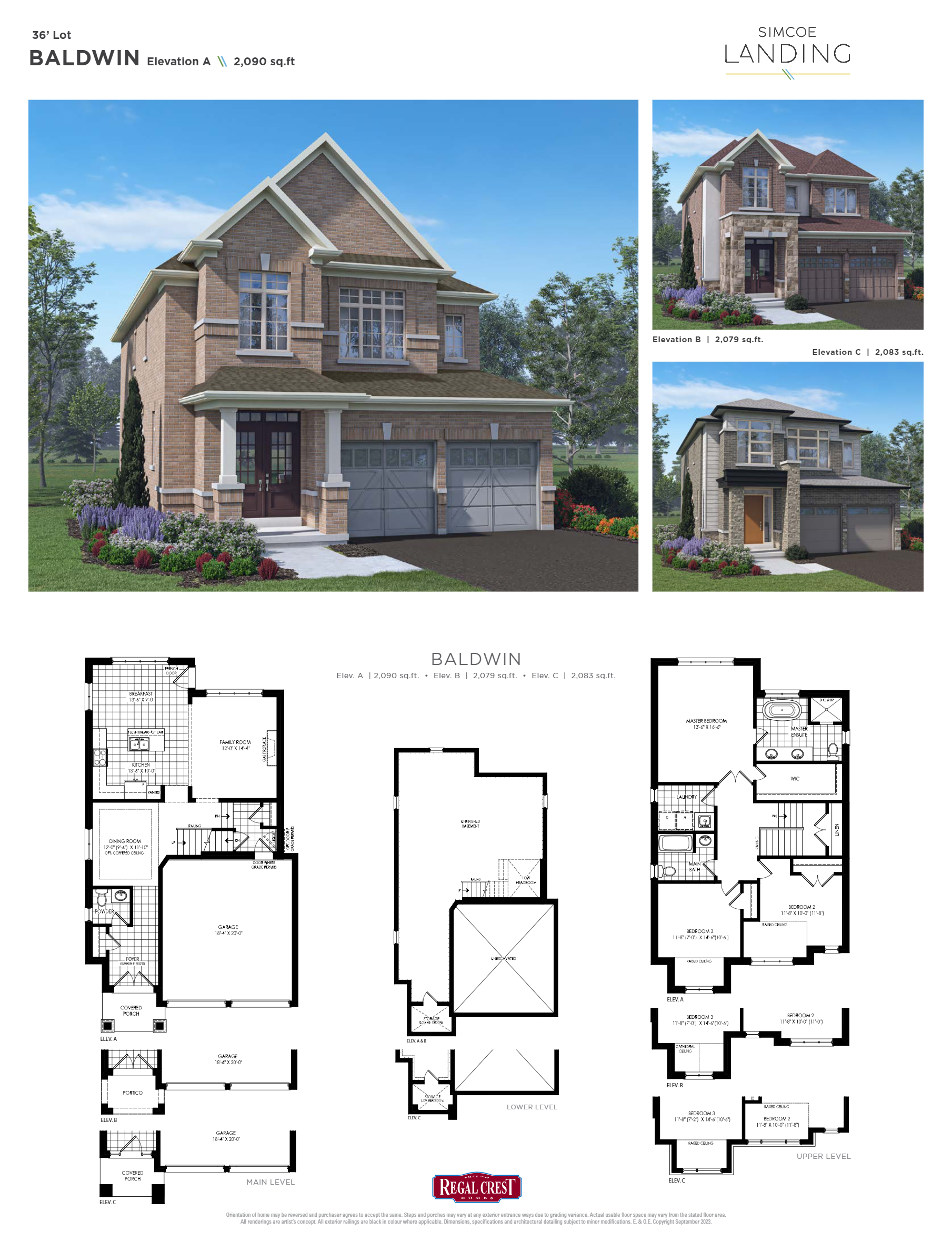 Baldwin - Elev. A plan preview