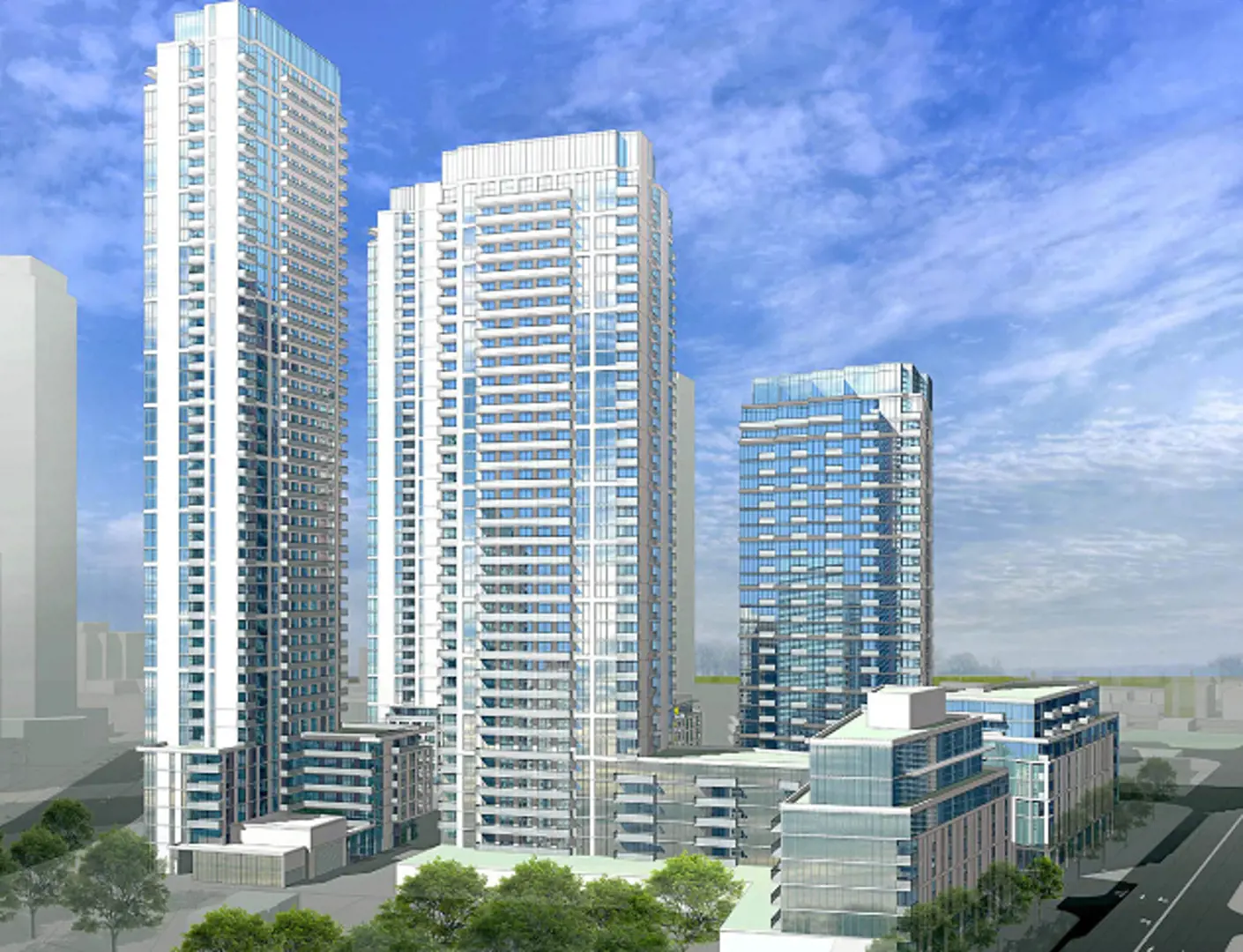 Six Points Plaza Redevelopment, Toronto. Artist’s rendering.