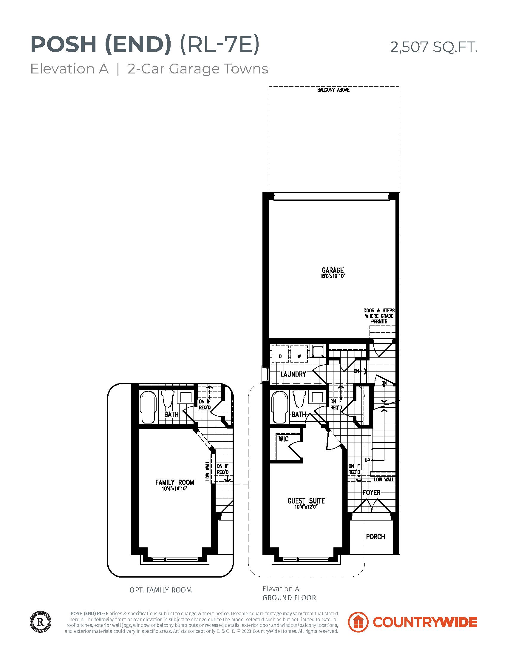 Posh - End (Elevation A) RL-7E plan preview