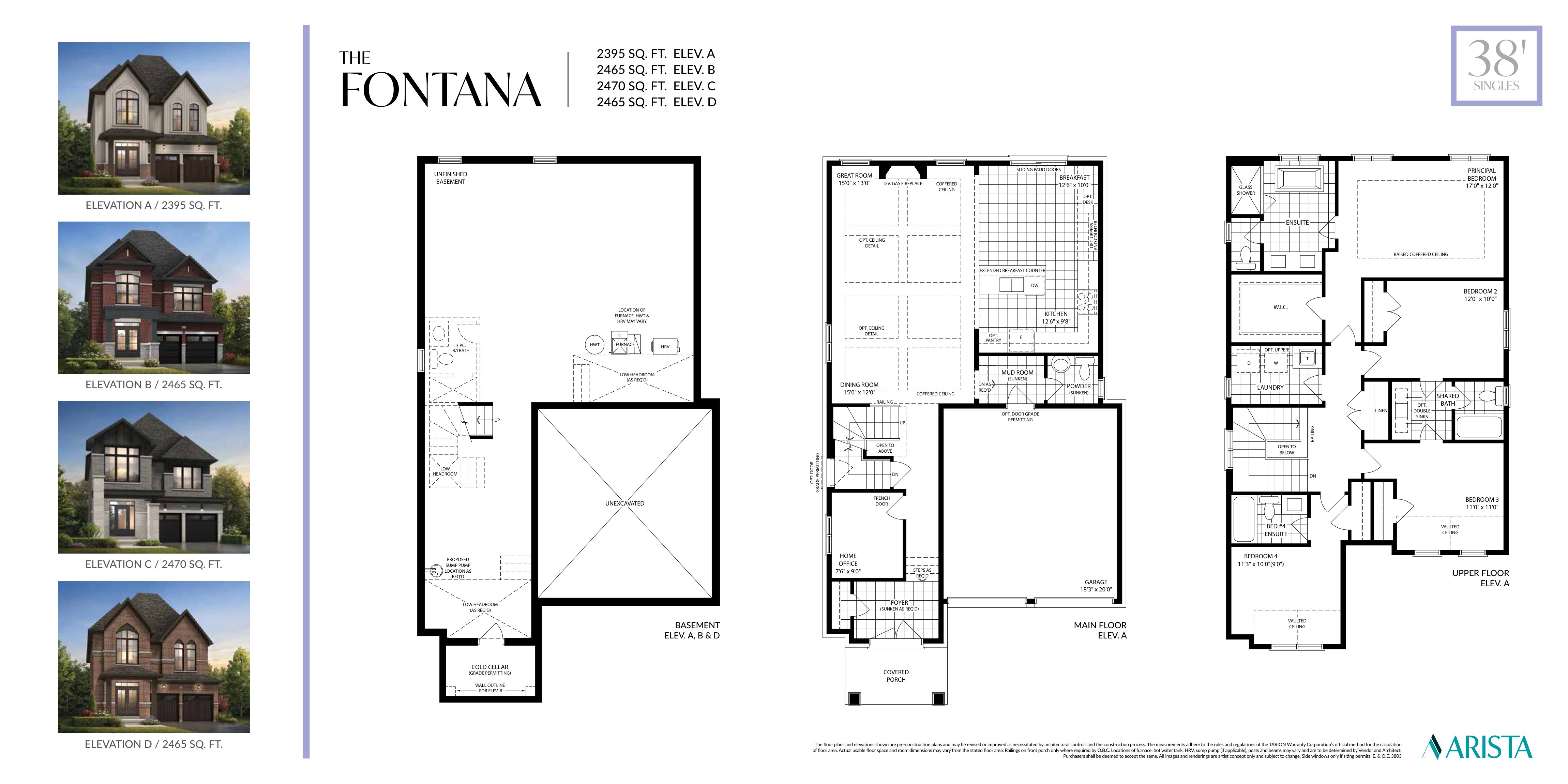 The Fontana - Elev. A plan preview