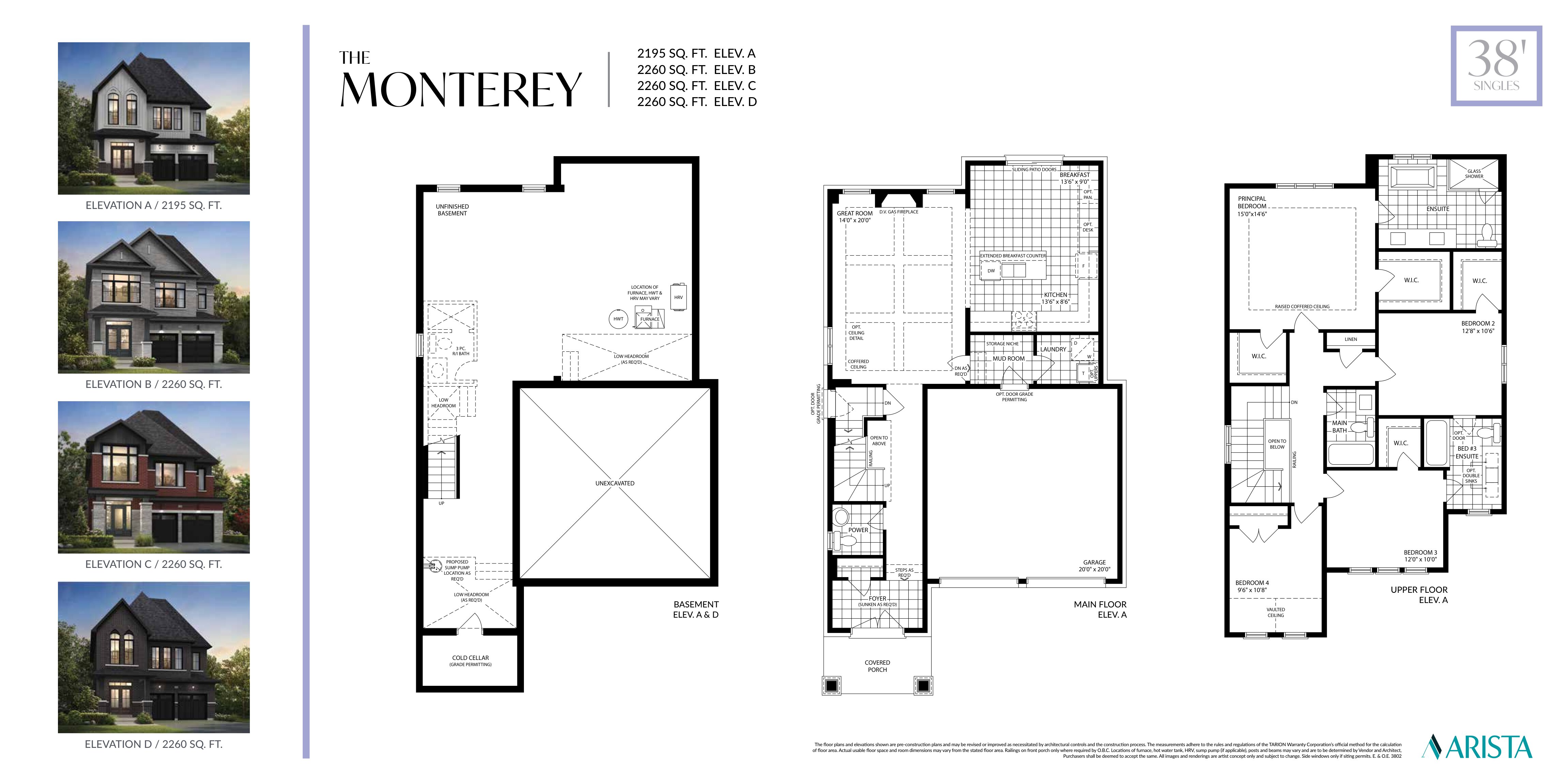 The Monterey - Elev. A plan preview