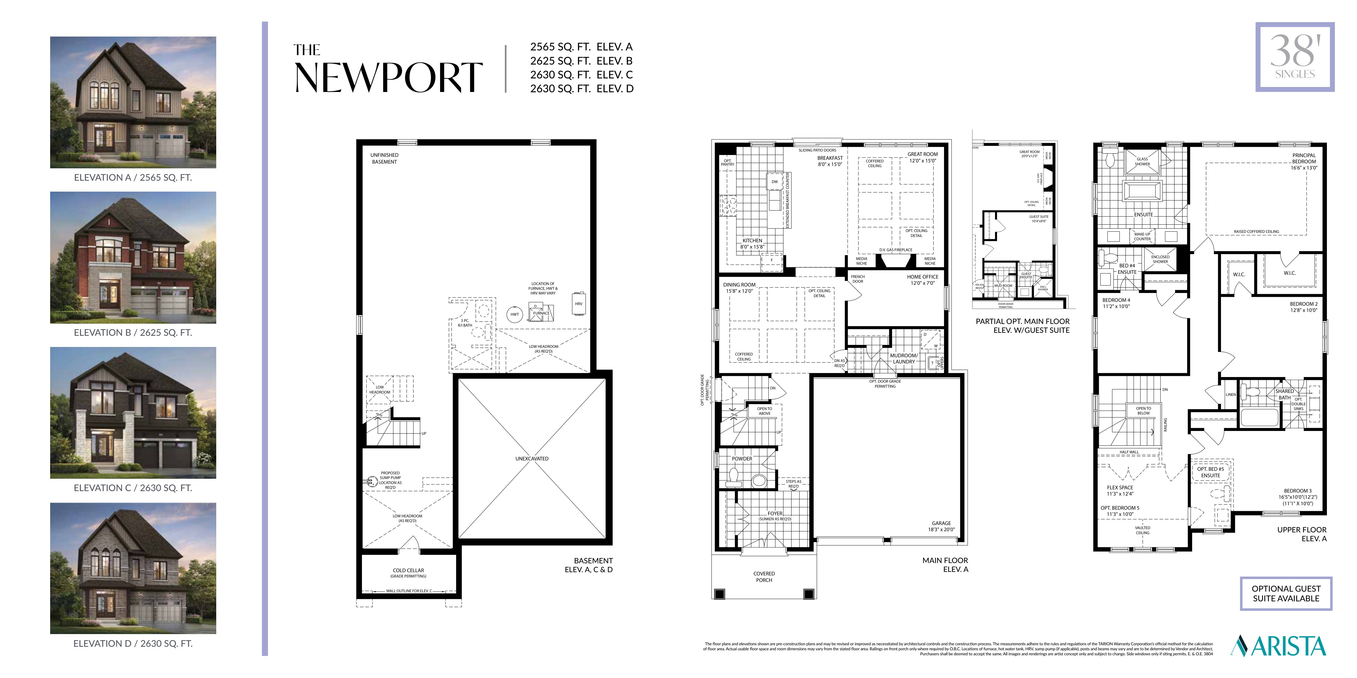 The Newport - Elev. B floor plan