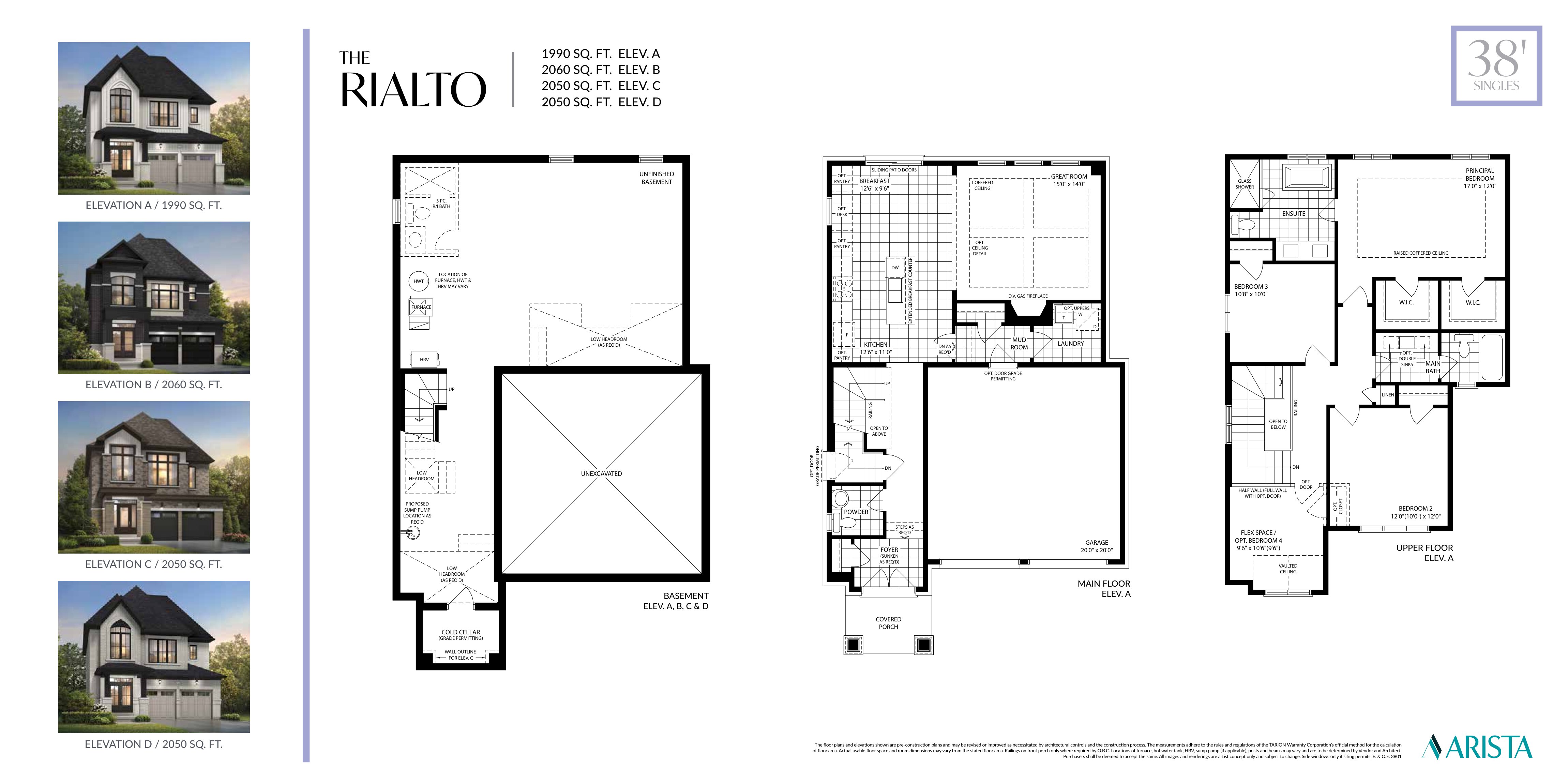 The Rialto - Elev. D plan preview