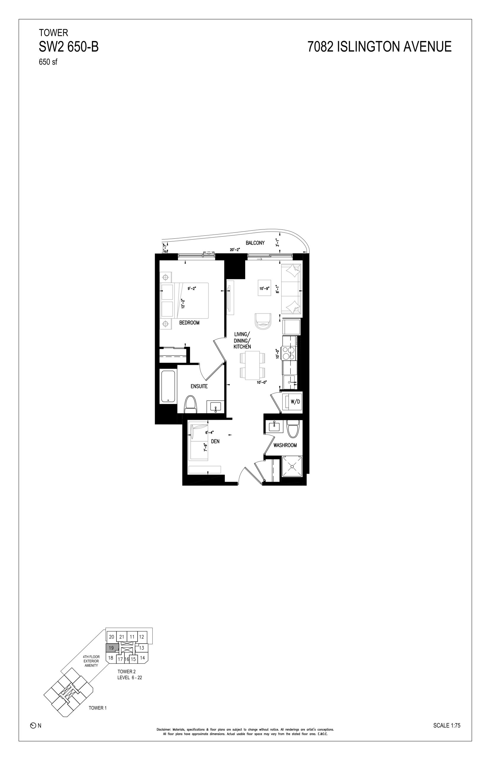 SW2 650B floor plan