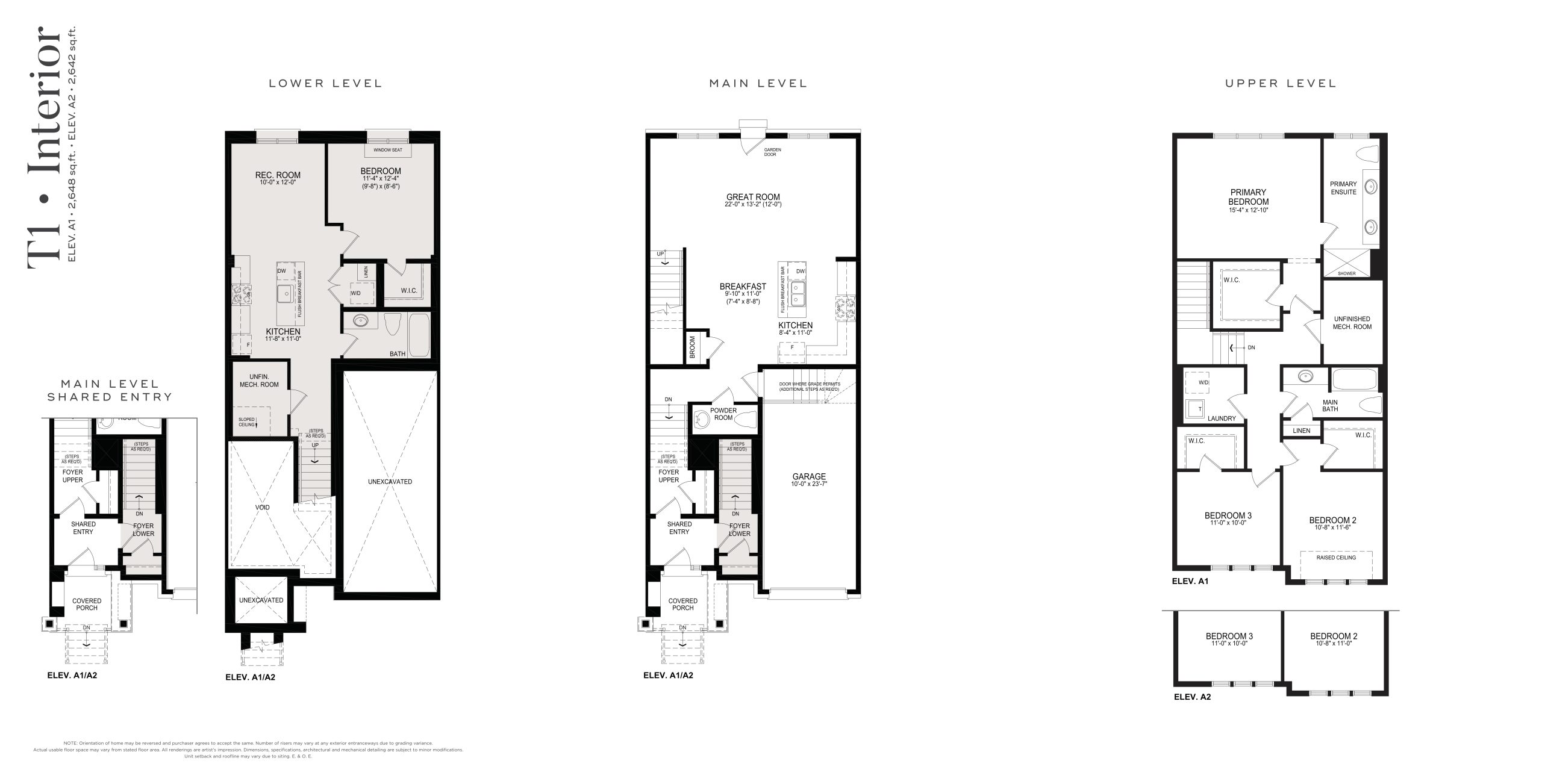 T1 Interior Elev A1 / A2 plan preview