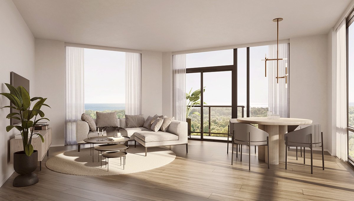 422 residential suites will be available in one to three-bedroom layouts