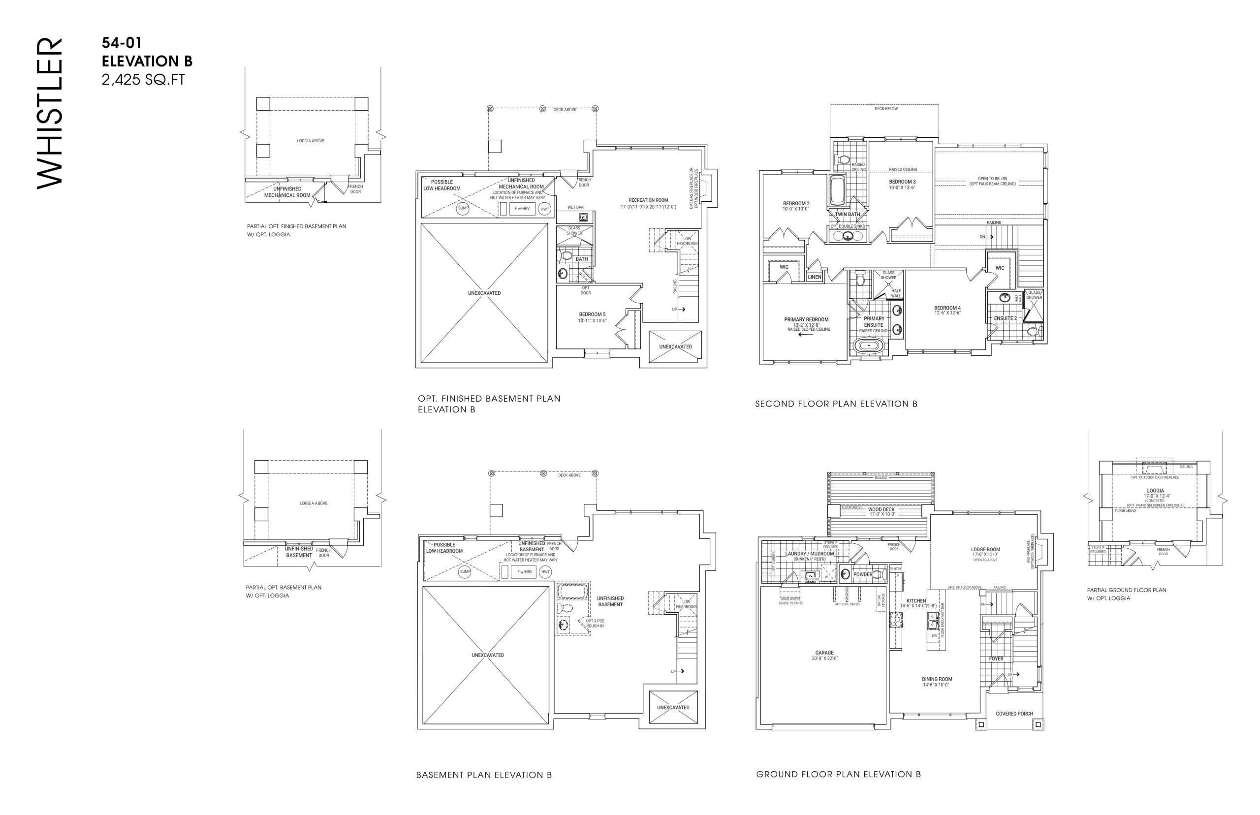 Whistler 54-01 Elevation B plan preview