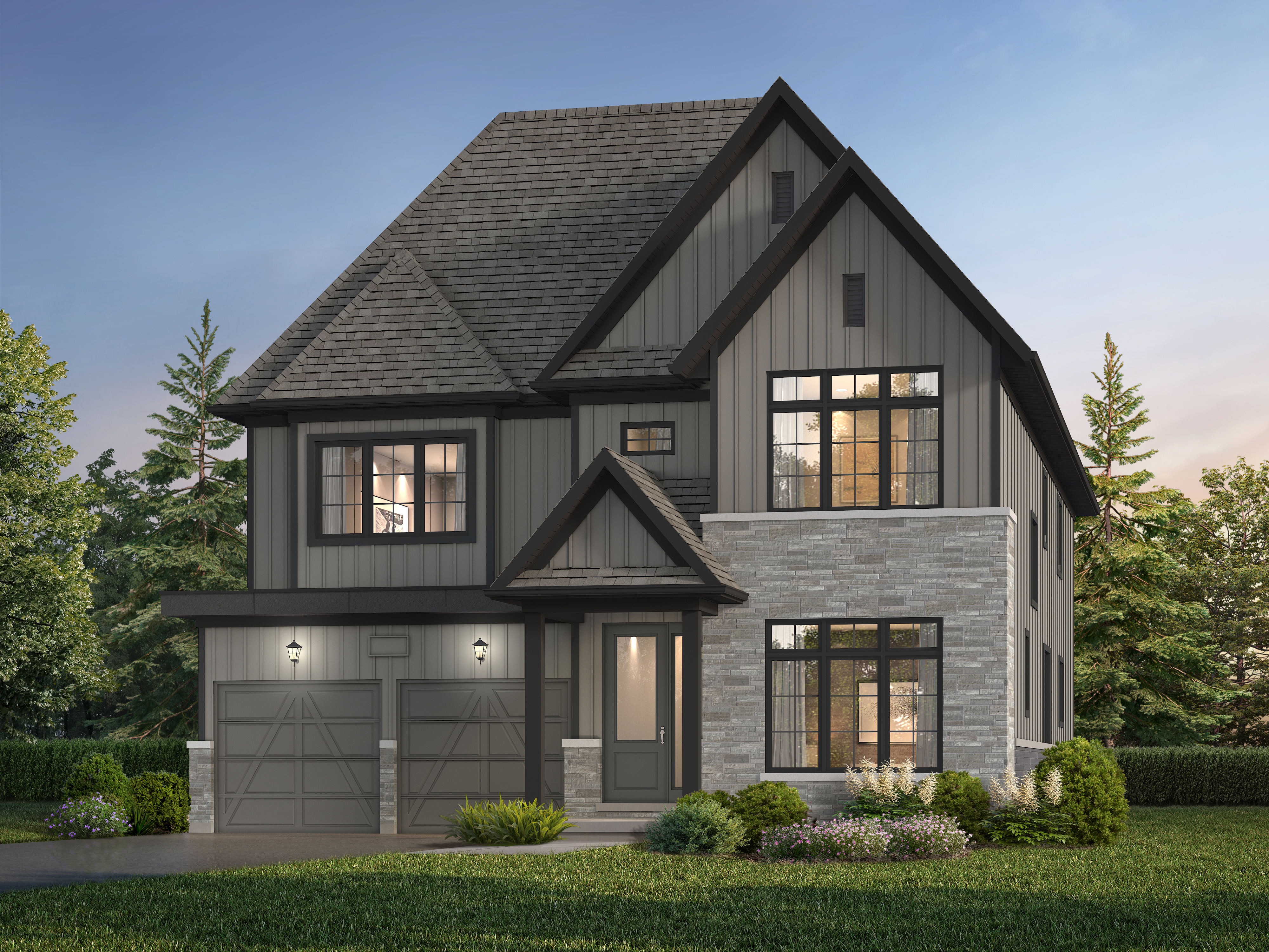 The Village of Hillsburgh, Erin. Artist’s rendering.