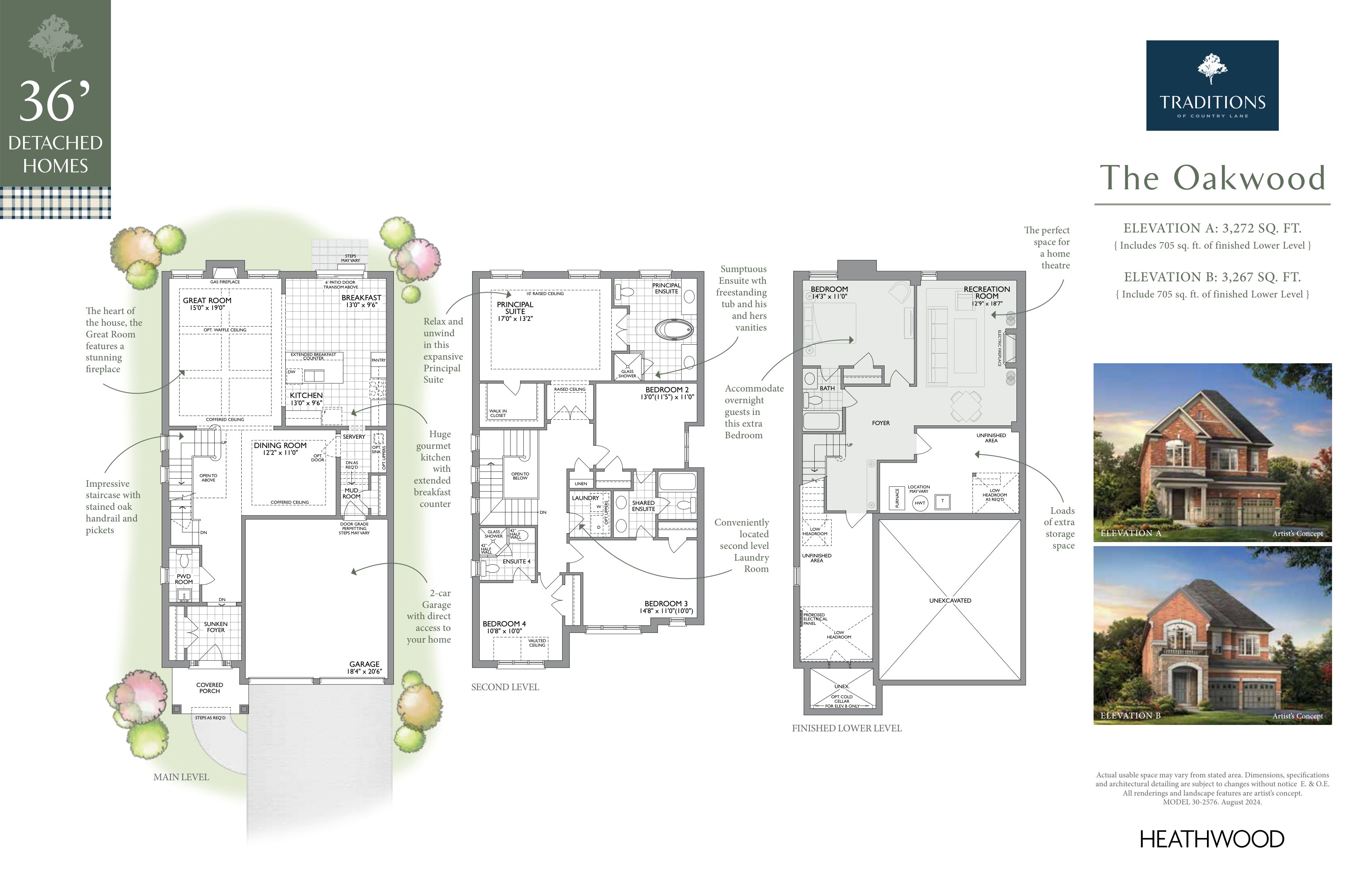 The Oakwood - Elev. A plan preview