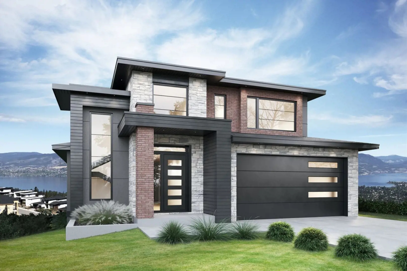 Trailhead at the Ponds Homes, Winnipeg. Artist’s rendering.