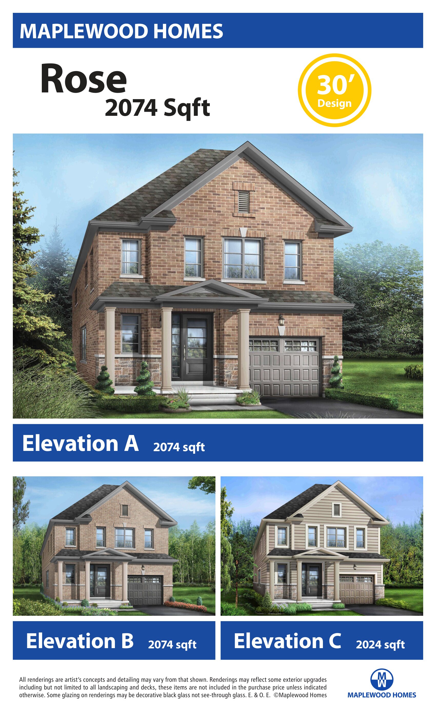 Rose - Elev. A plan preview
