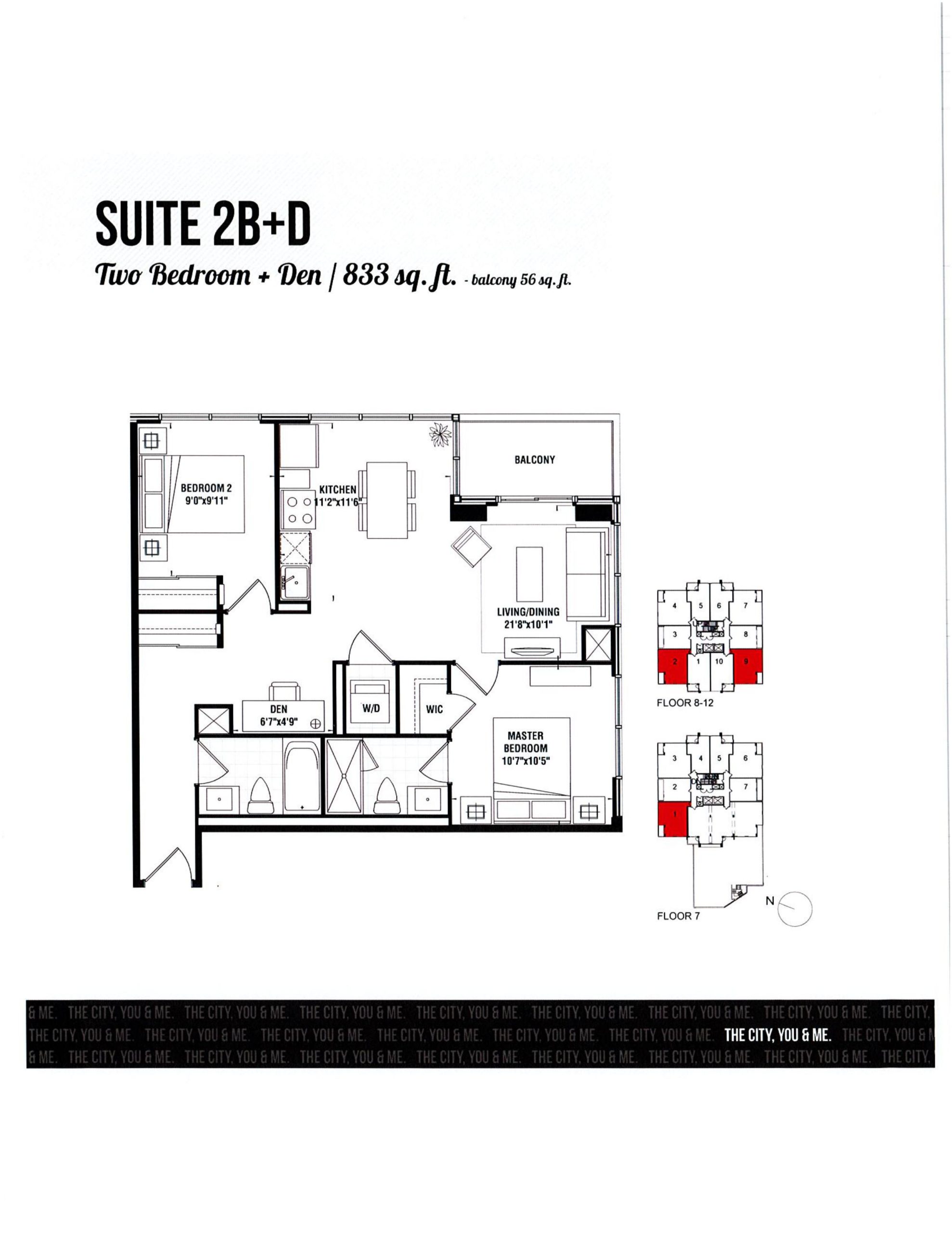 Suite 2B+D plan preview