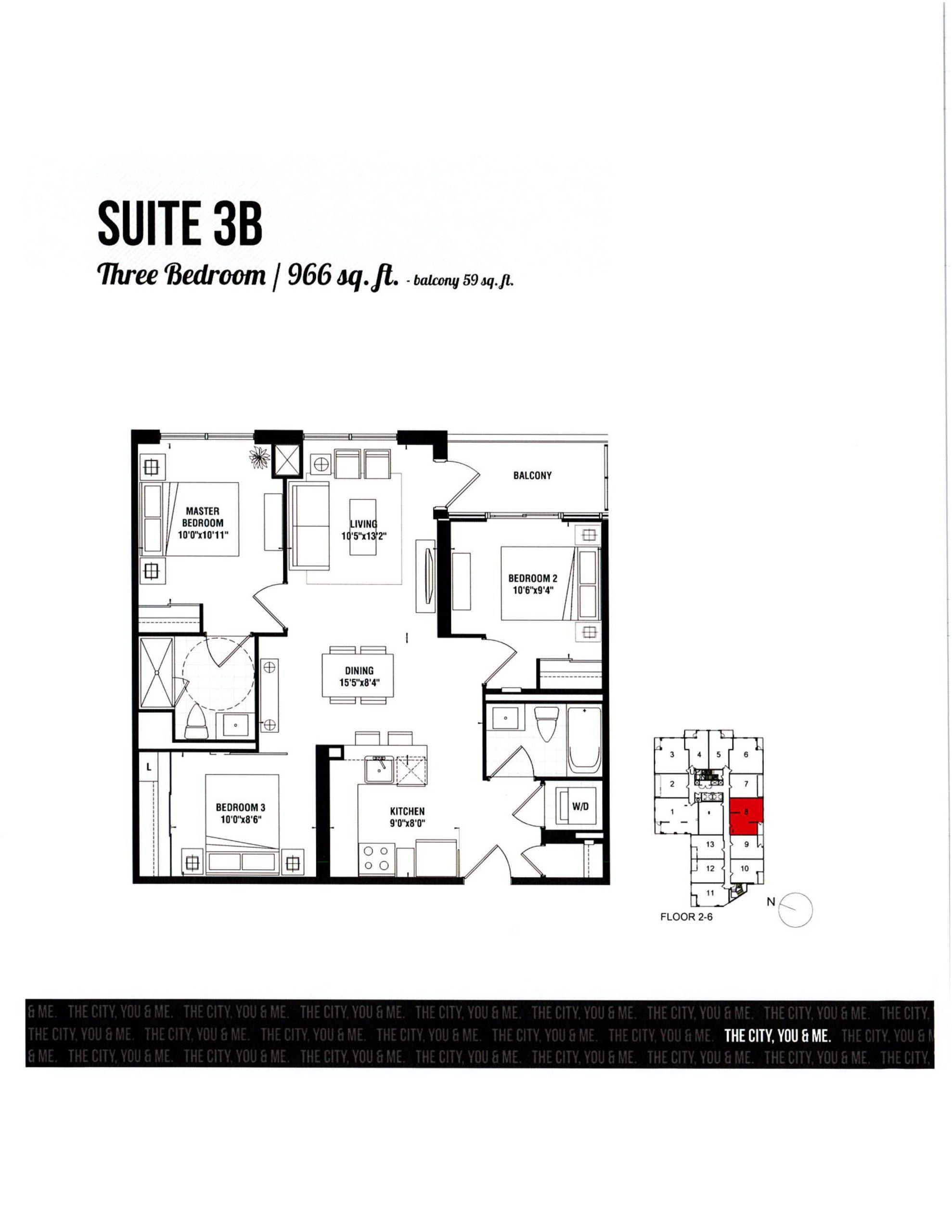 Suite 3B (balcony) plan preview