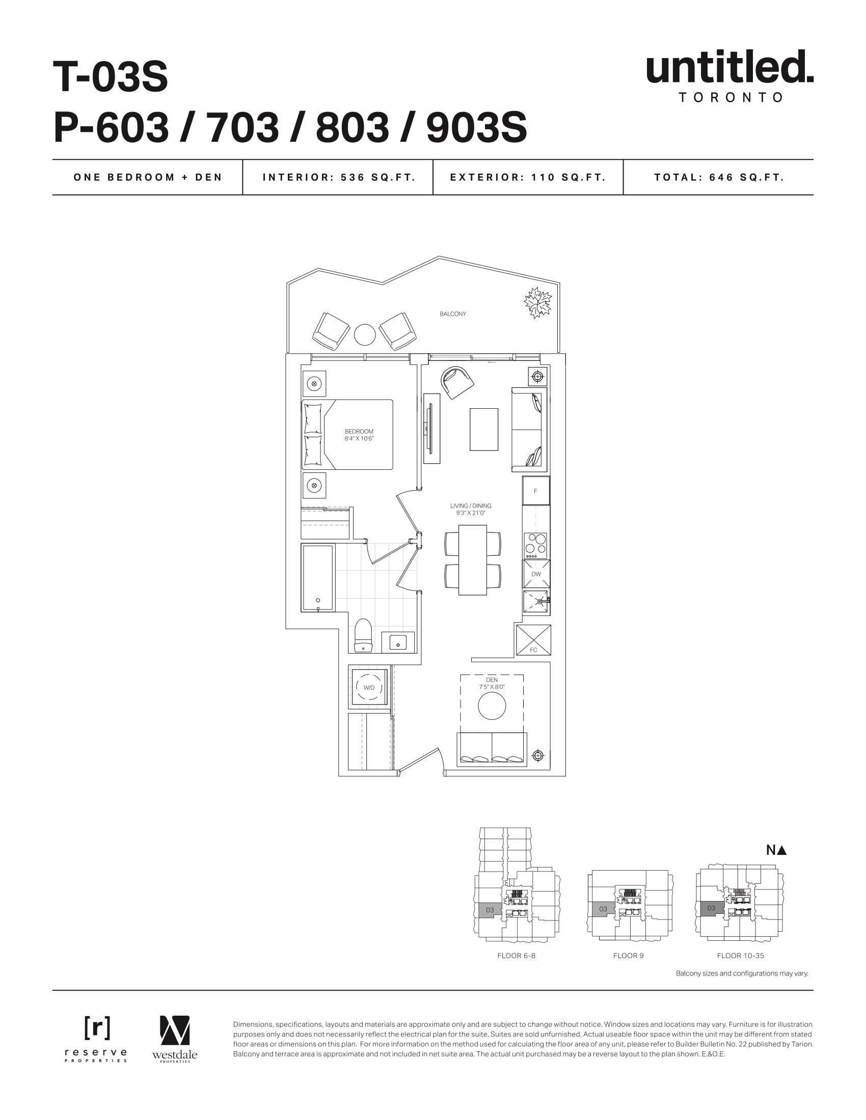 T-03S / P-603 / 703 / 803 / 903S plan preview