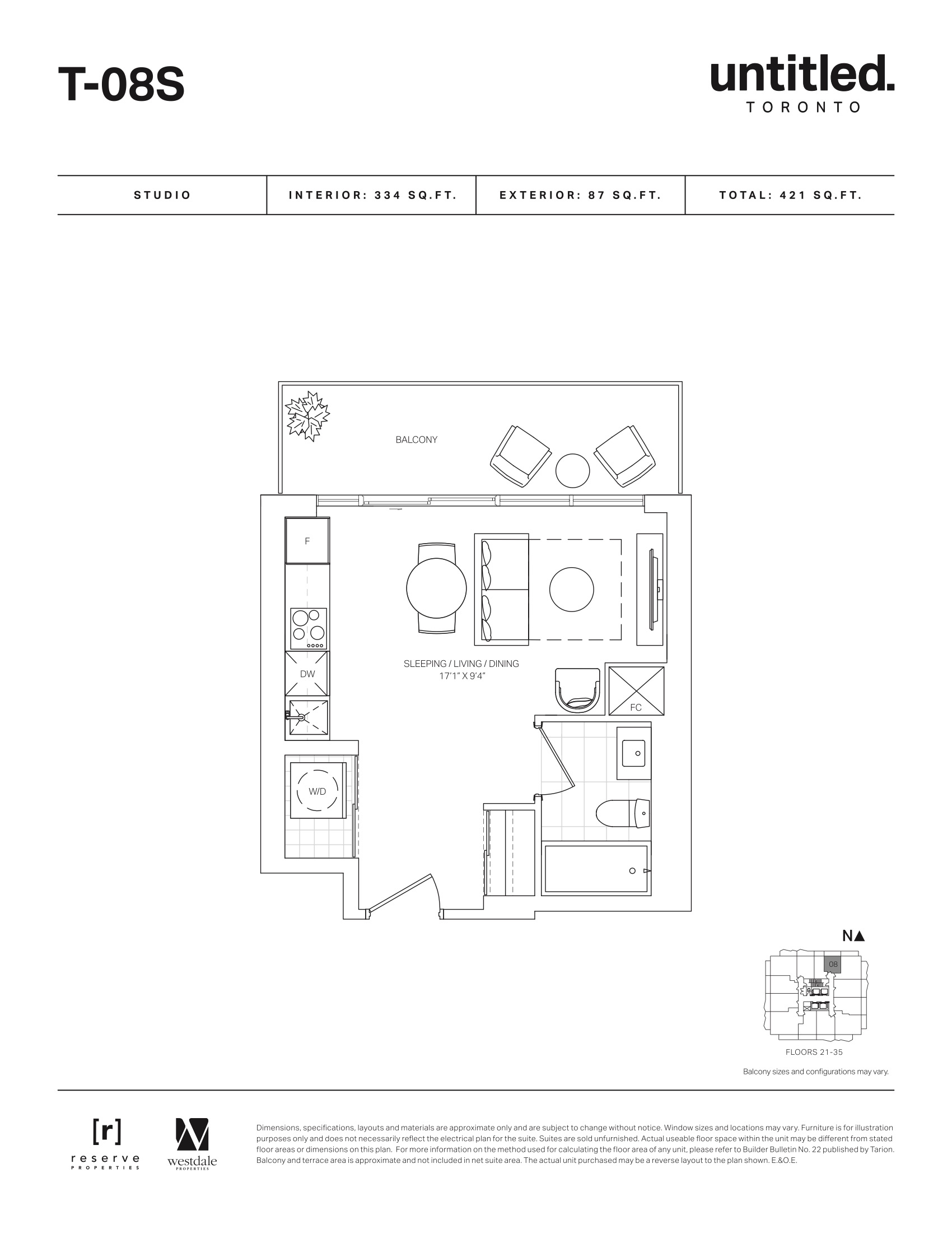 T-08S (Floor 21-35) plan preview