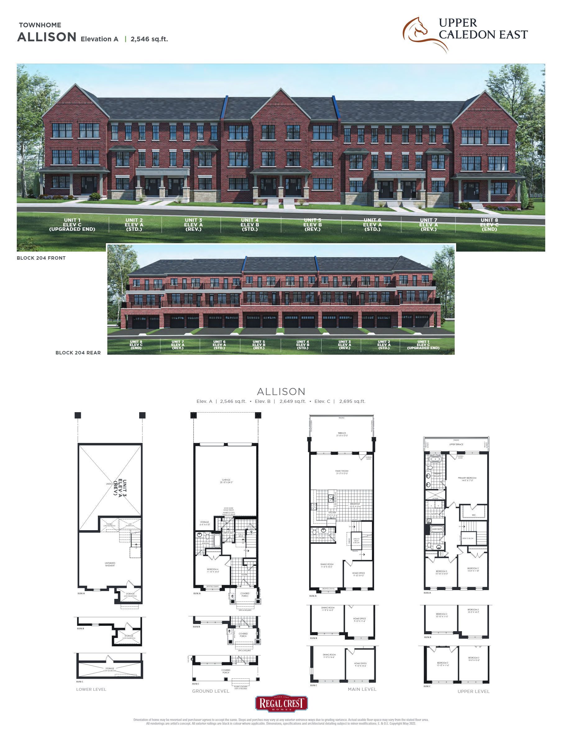 Allison End - Elev. C floor plan